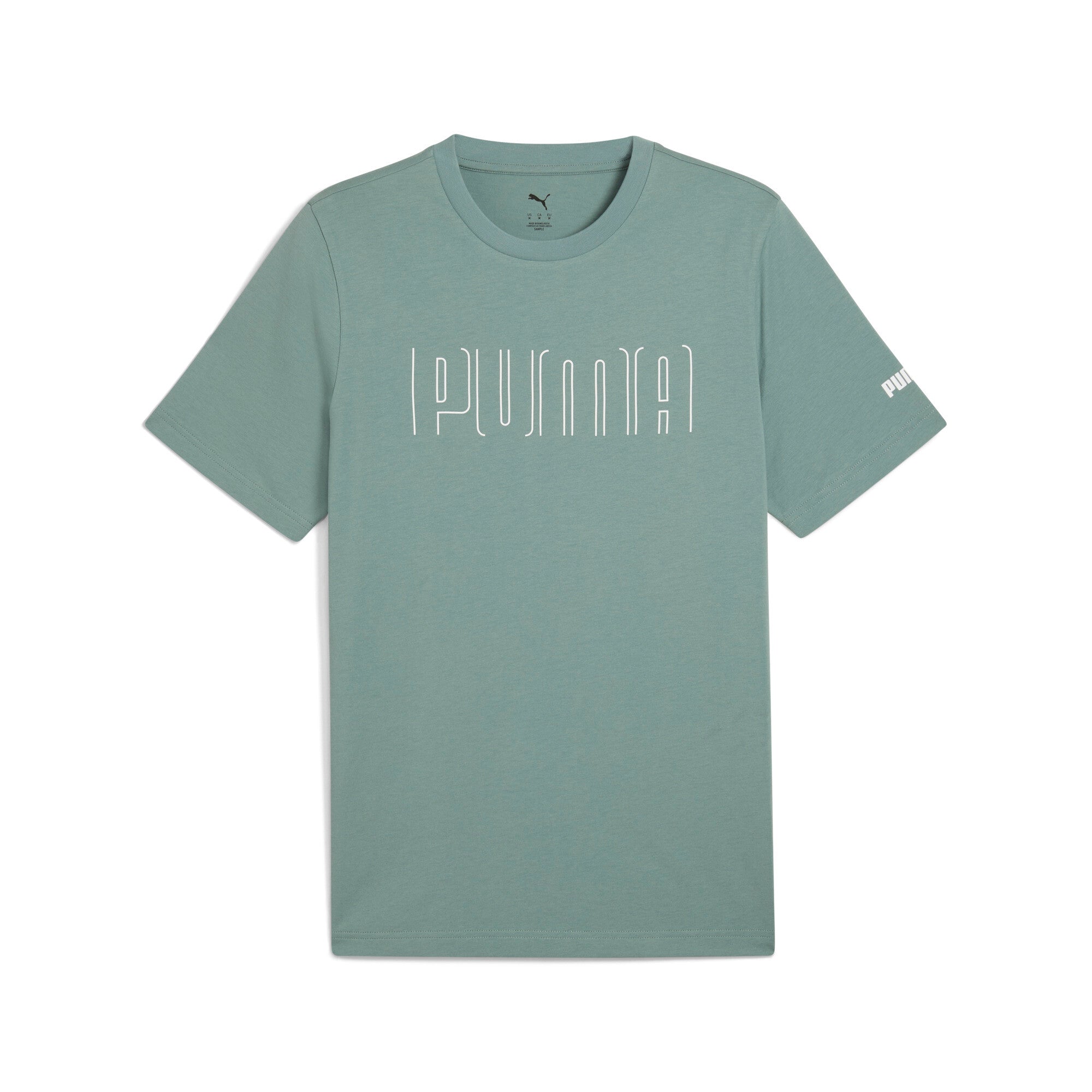 Puma sport graphic tee in green moon - Front View