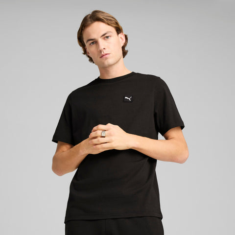 PUMA ESSENTIALS ELEVATED tee in black
