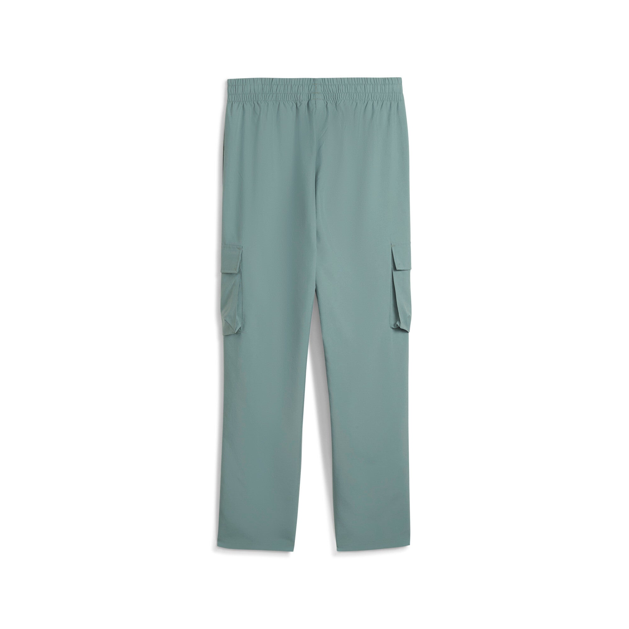 Puma essentials small no. 1 logo woven cargo pants in green moon - Back View