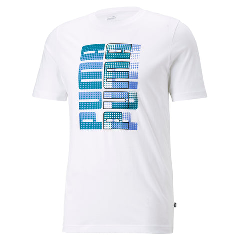 PUMA clash graphic tee men in black