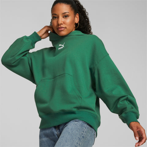 PUMA classics oversized hoodie women in green