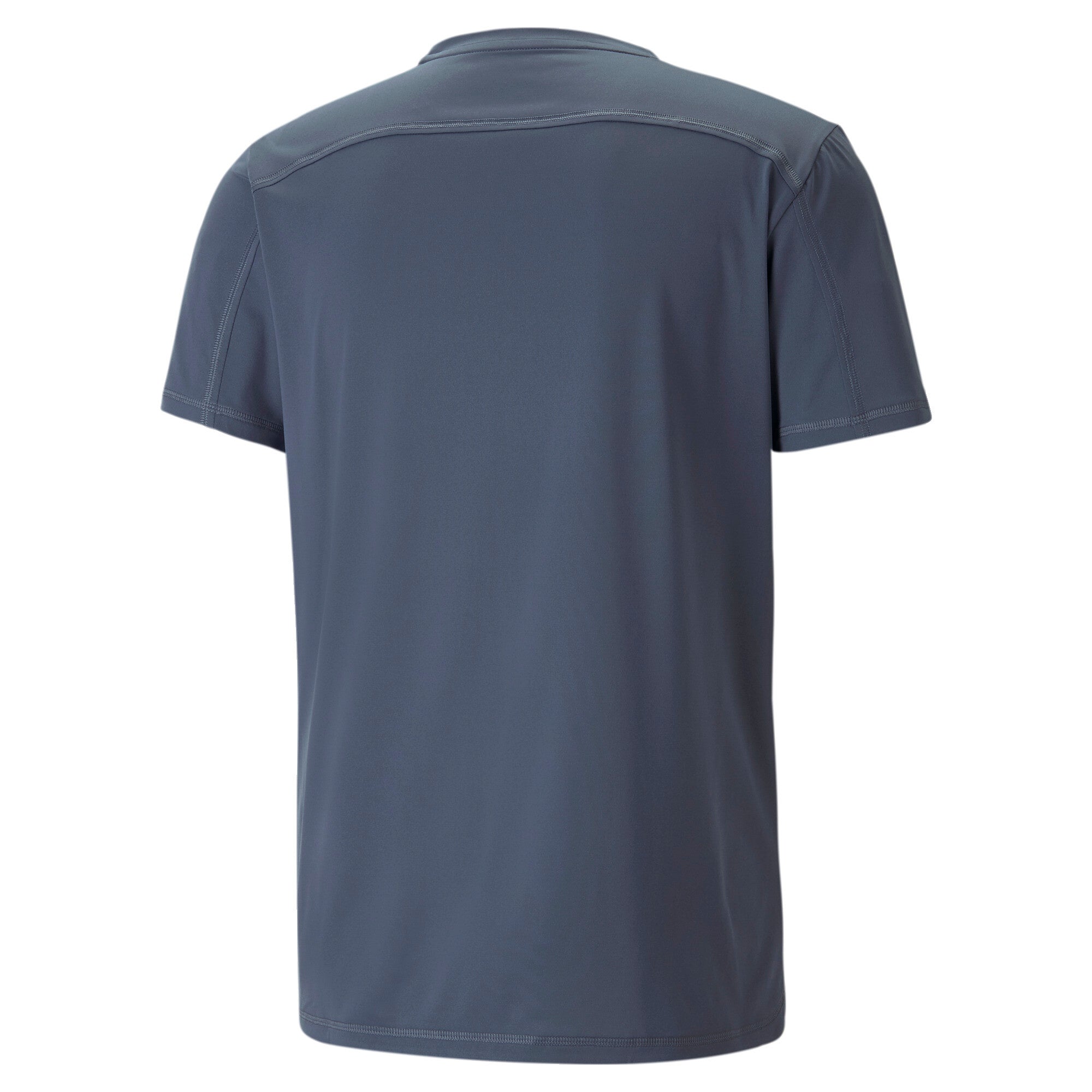 Puma printed short sleeve running tee men in gray - Back View