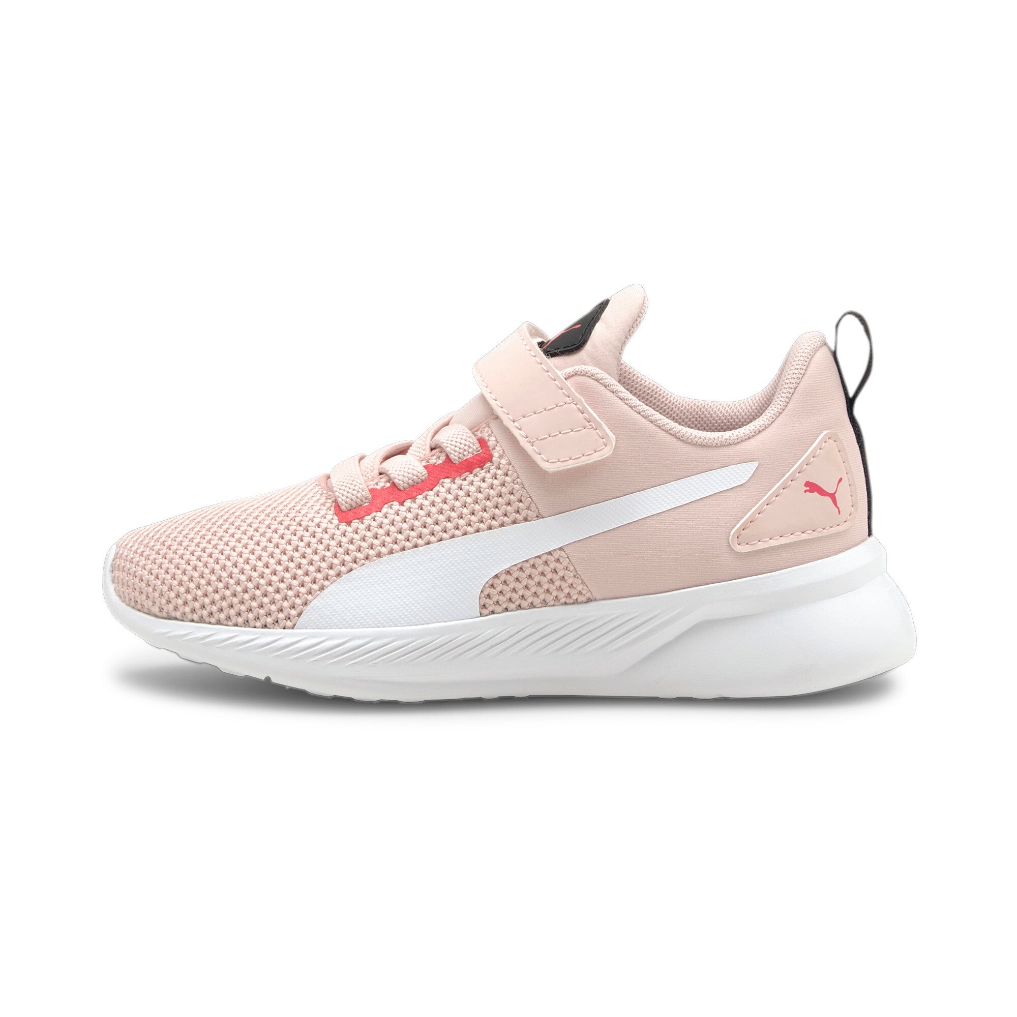 Puma flyer runner v kids' trainers in white - Side View 01