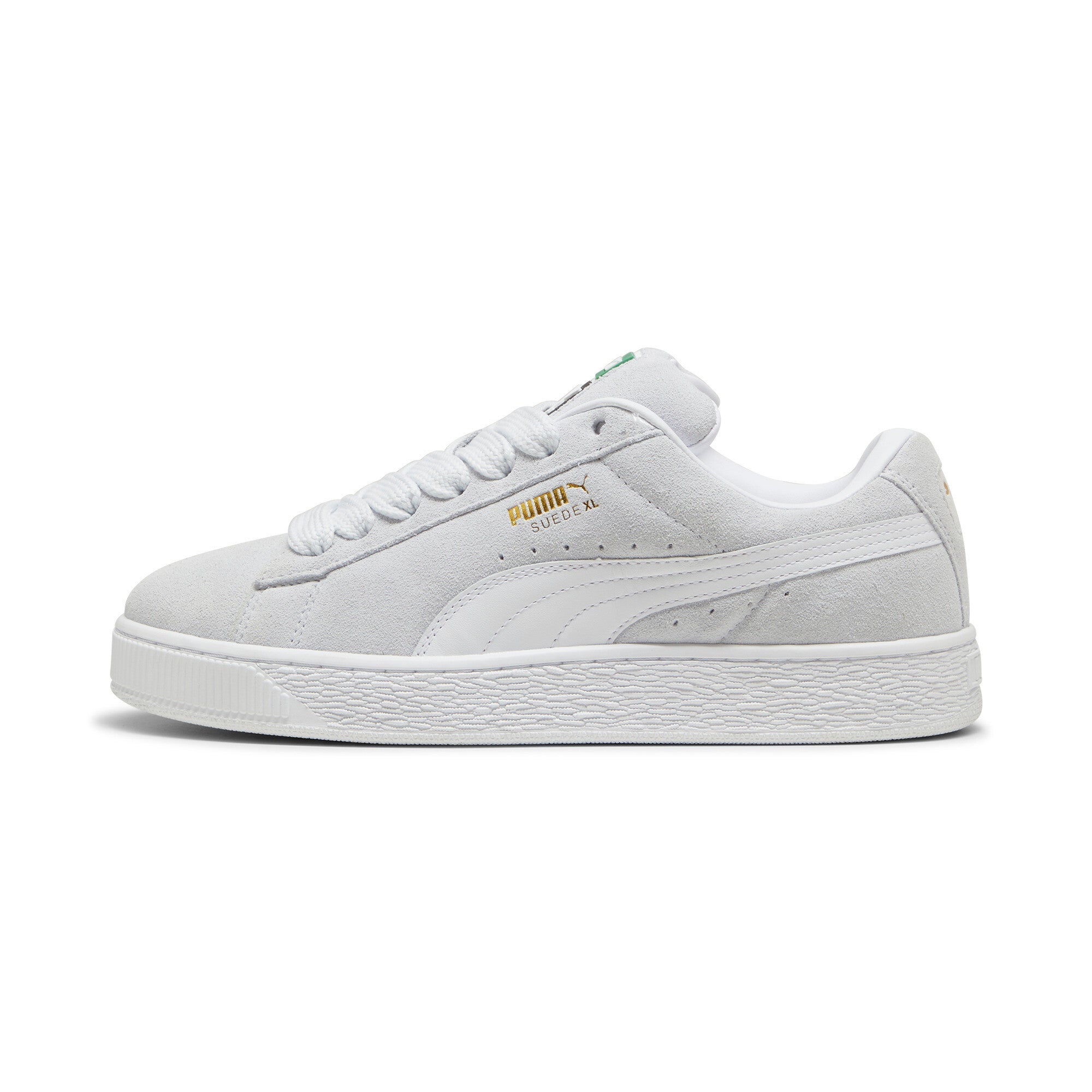 Puma suede XL sneakers in silver mist and white - Side View 01