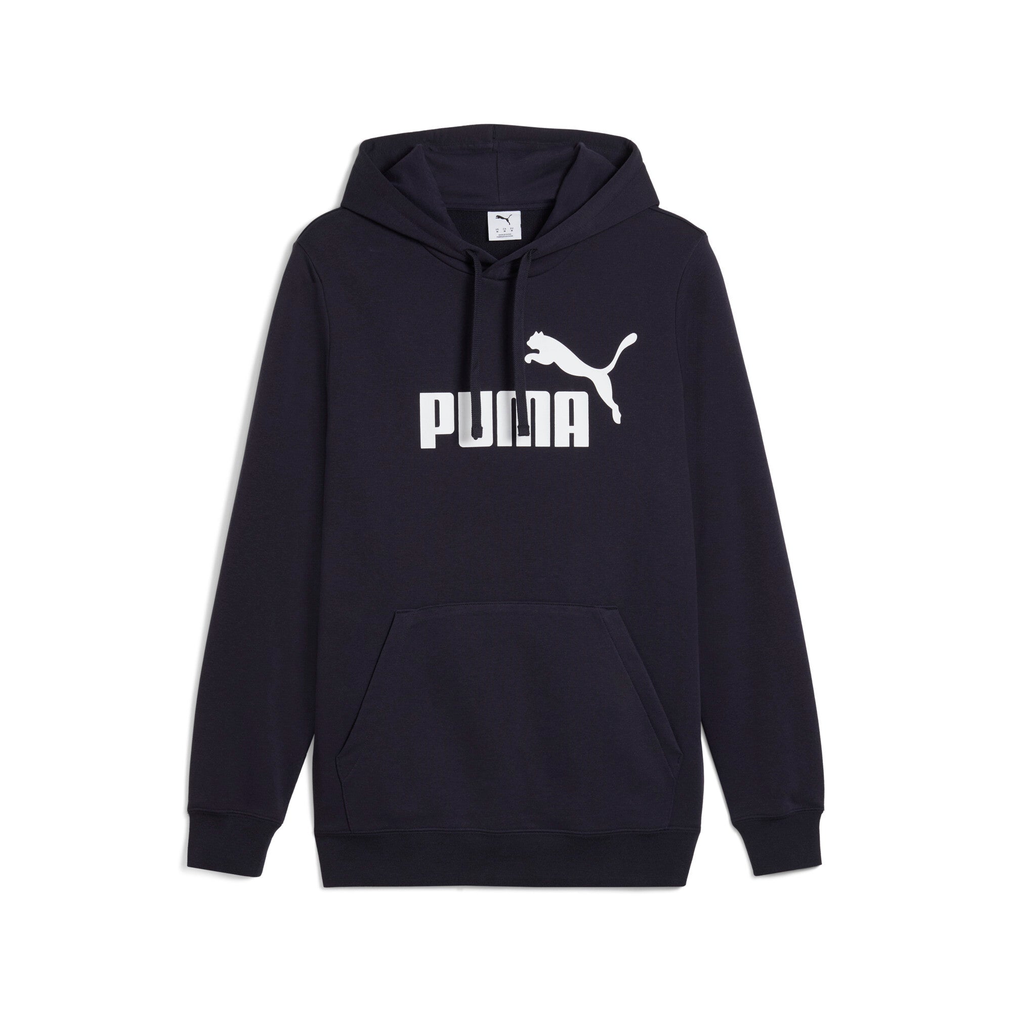 Puma essentials no. 1 logo hoodie in black - Front View