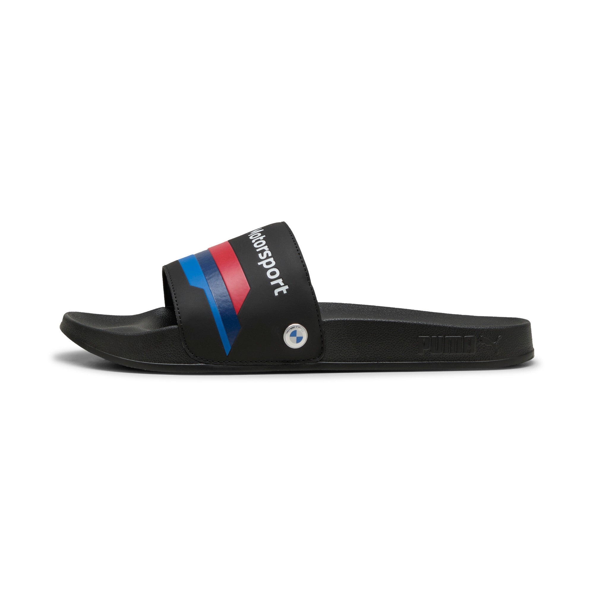 Puma BMW M motorsport logo leadcat 2.0 slides in black - Side View 02