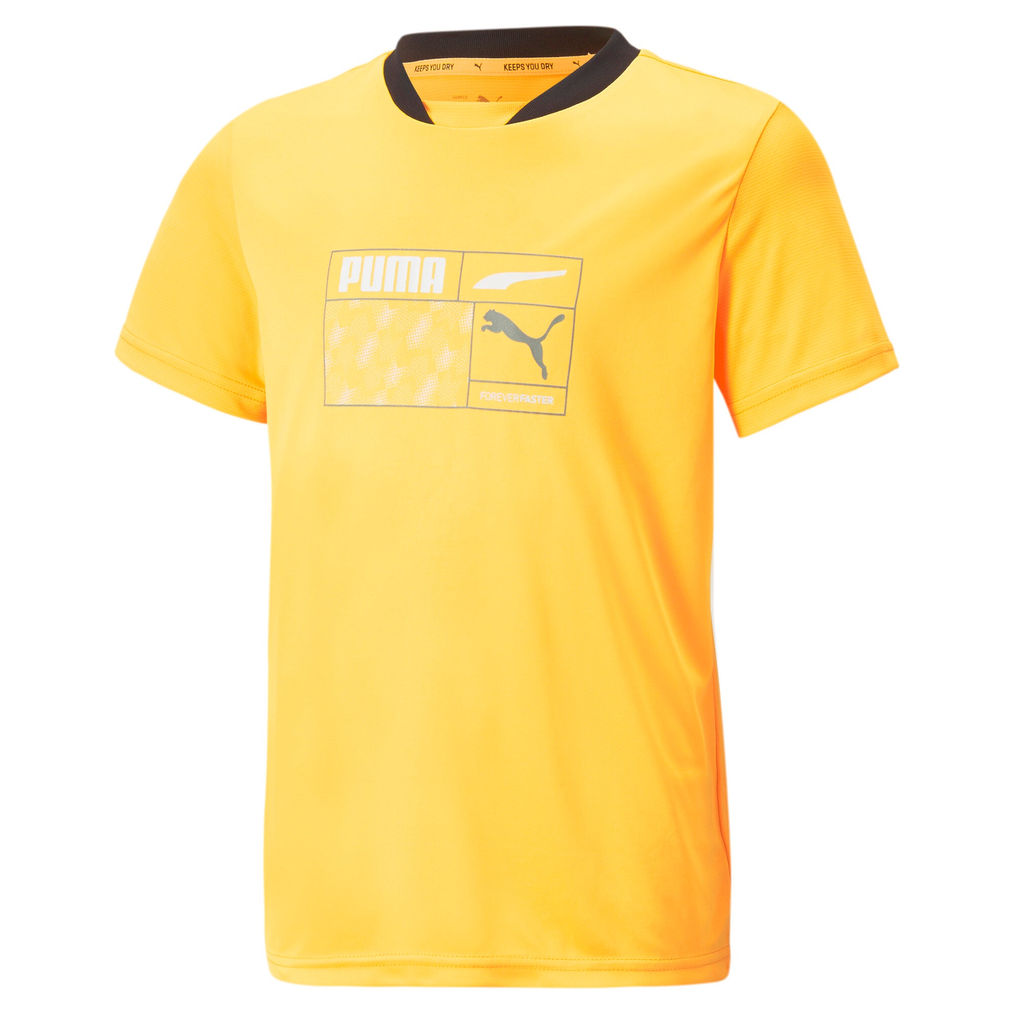 Puma active sports graphic tee in black - Front View