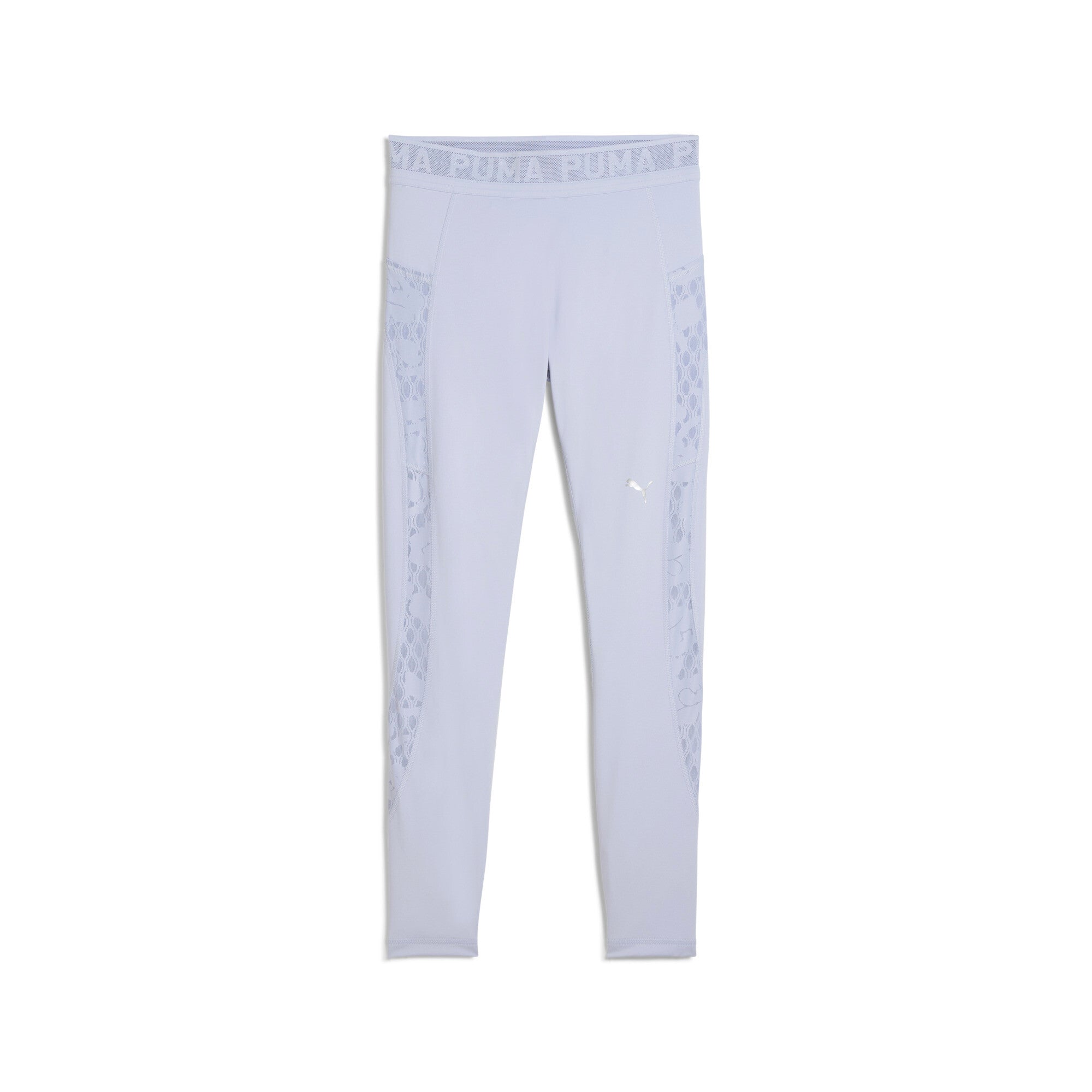Puma lace high-waisted 7/8 tights in cool weather - Front View
