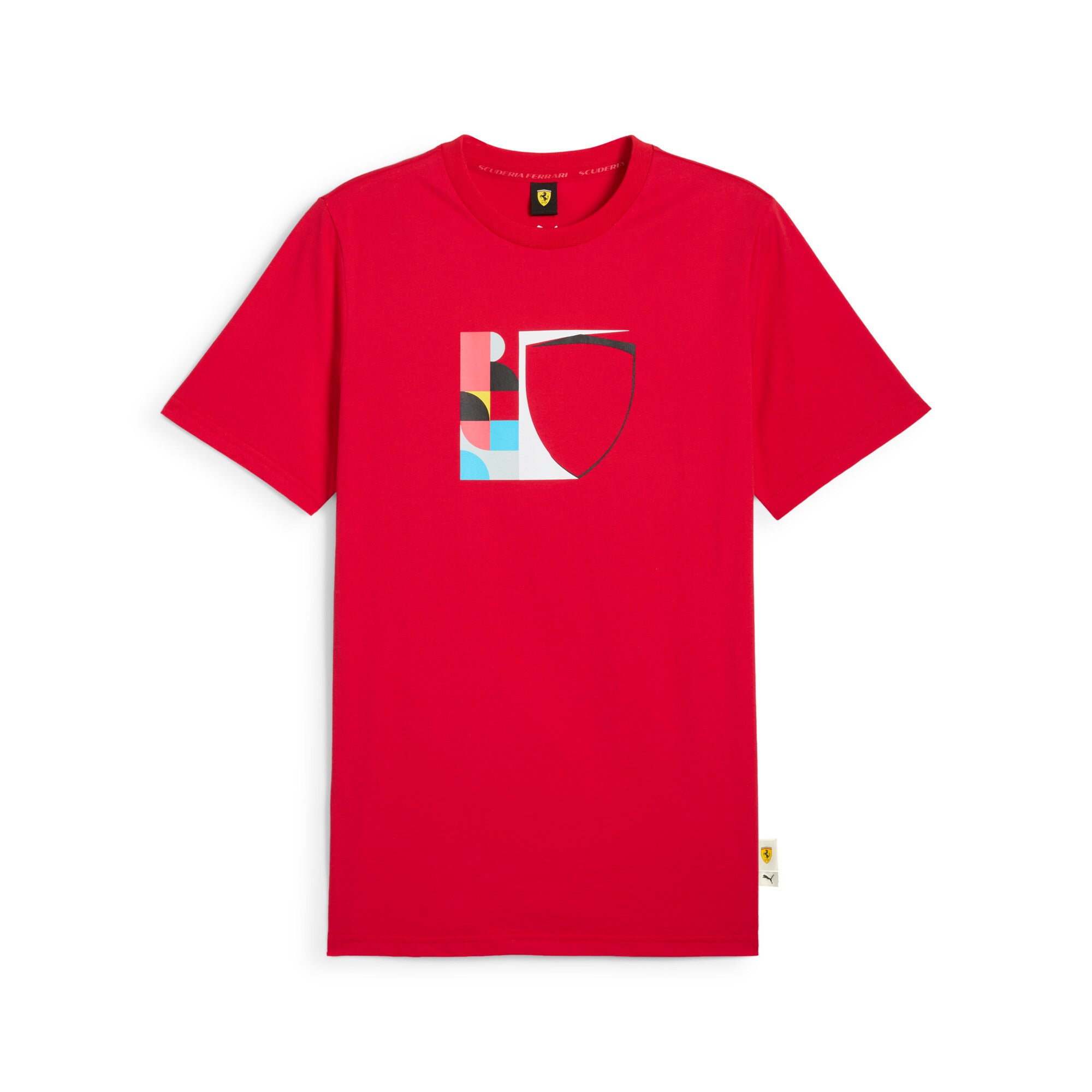 Puma scuderia Ferrari HP race big shield tee in rosso corsa - Front View