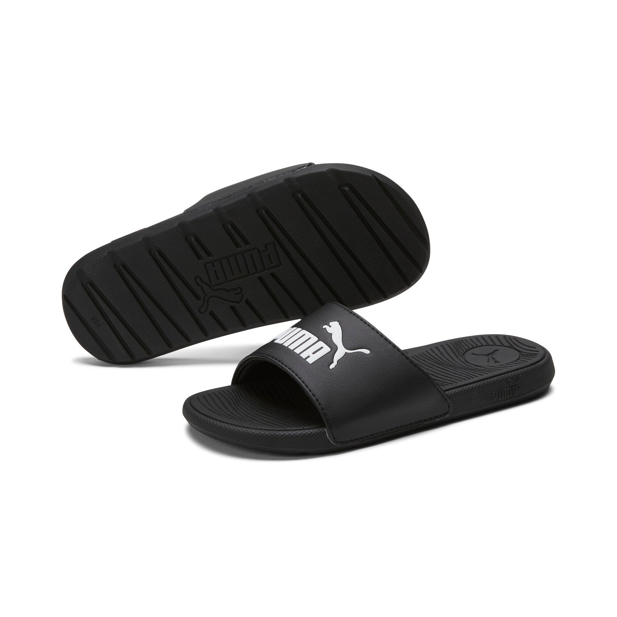 Puma cool cat 2.0 sandals in black - Front View