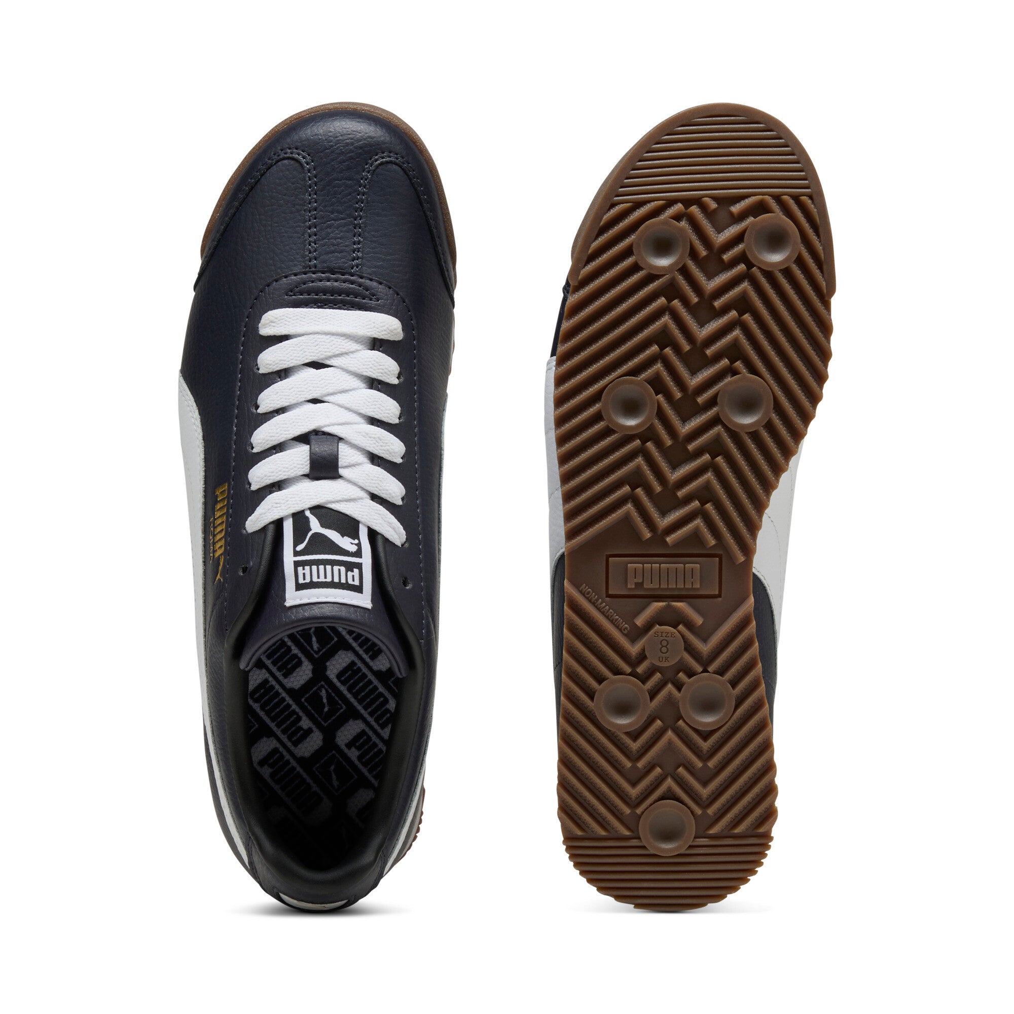 Puma roma 24 sneakers in new navy and white - Side View 02