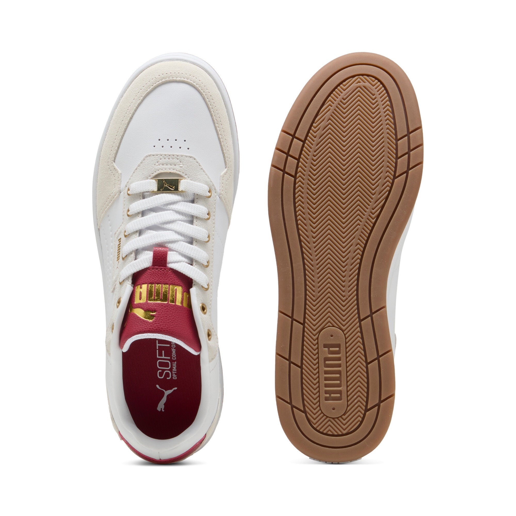 Puma court classic lux SD sneakers in white and alpine s - Side View 02