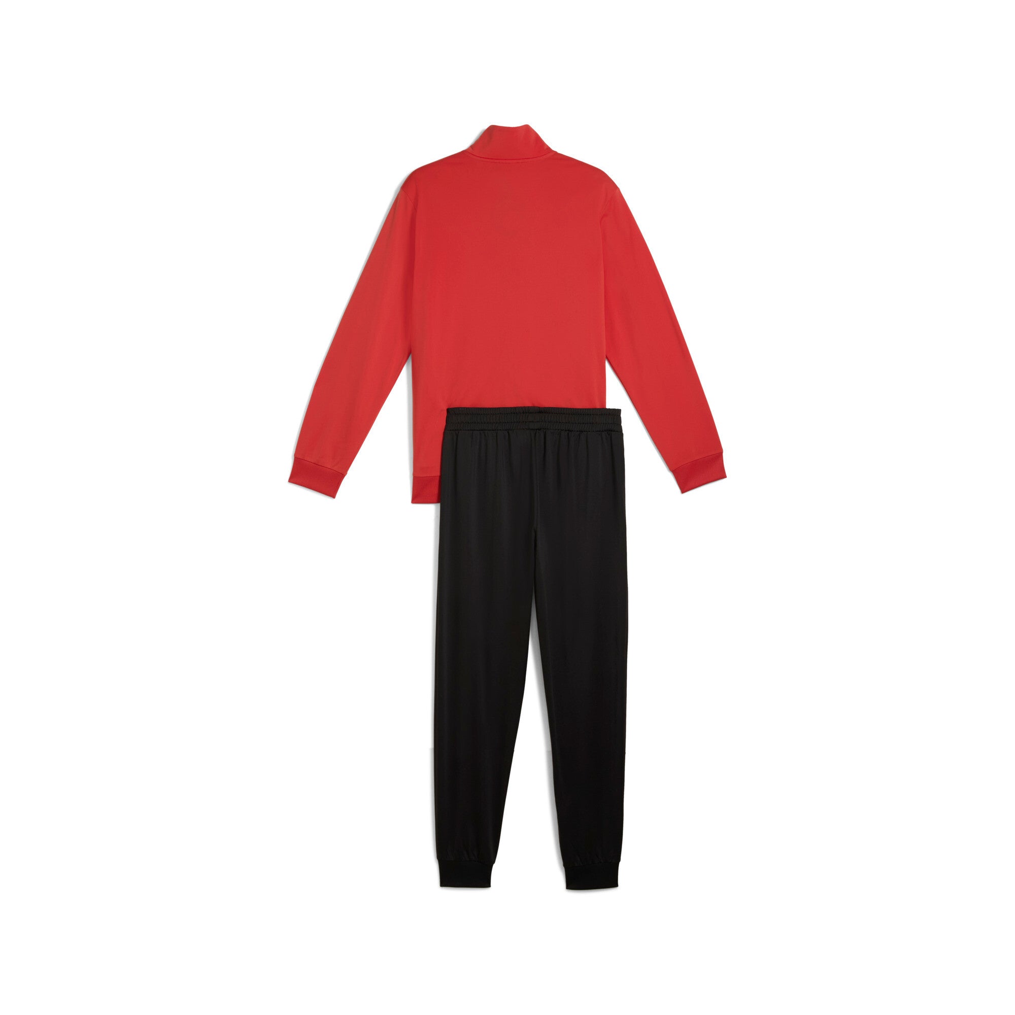 Puma poly piping tracksuit in red fire - Back View