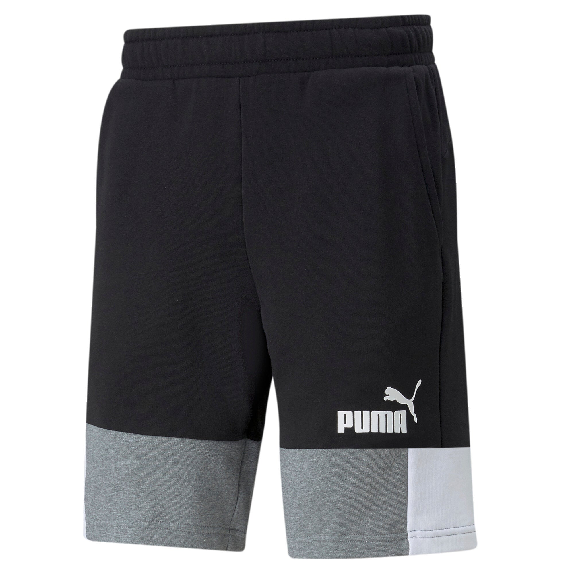Puma ess+ block shorts men in black - Front View
