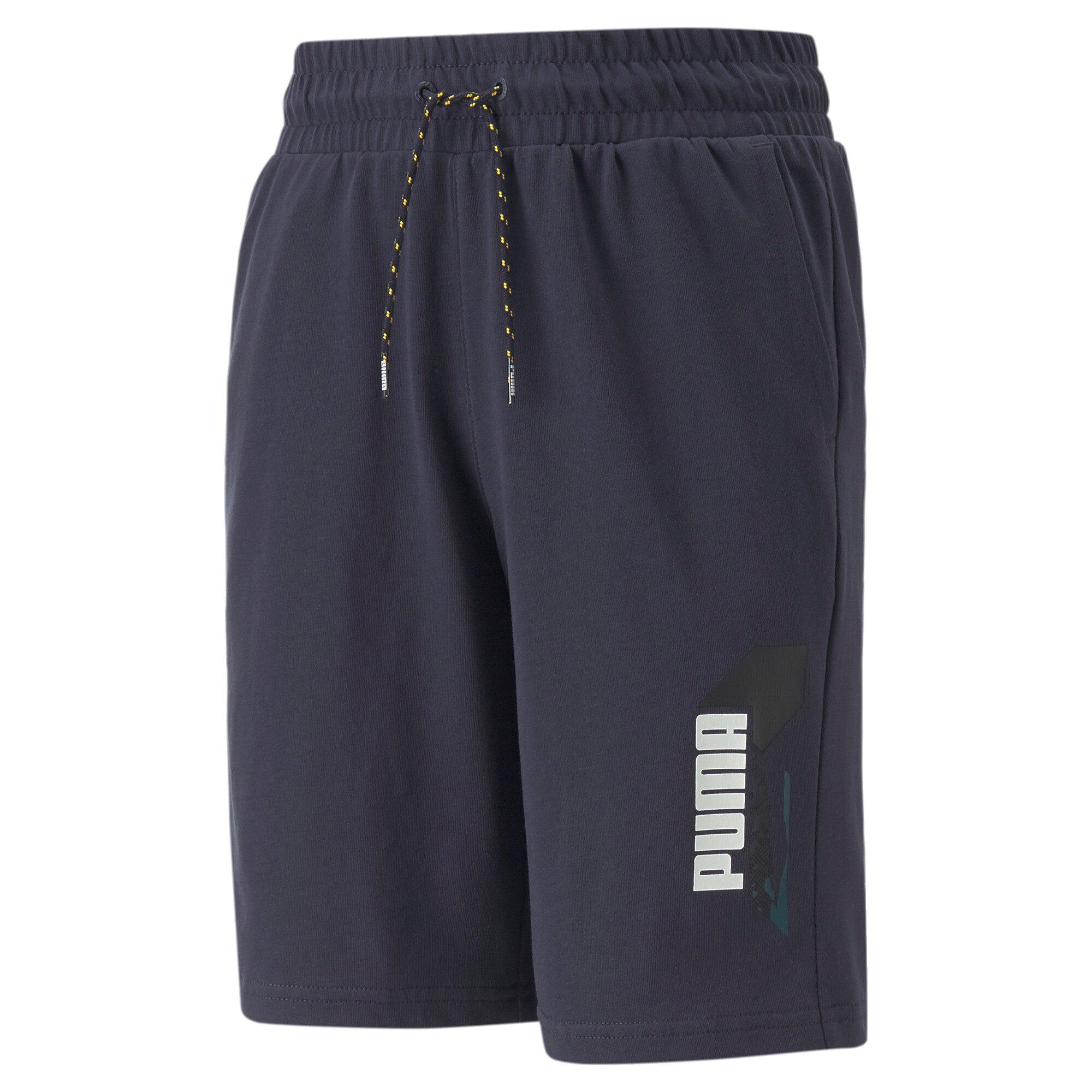 Puma alpha shorts in blue - Front View