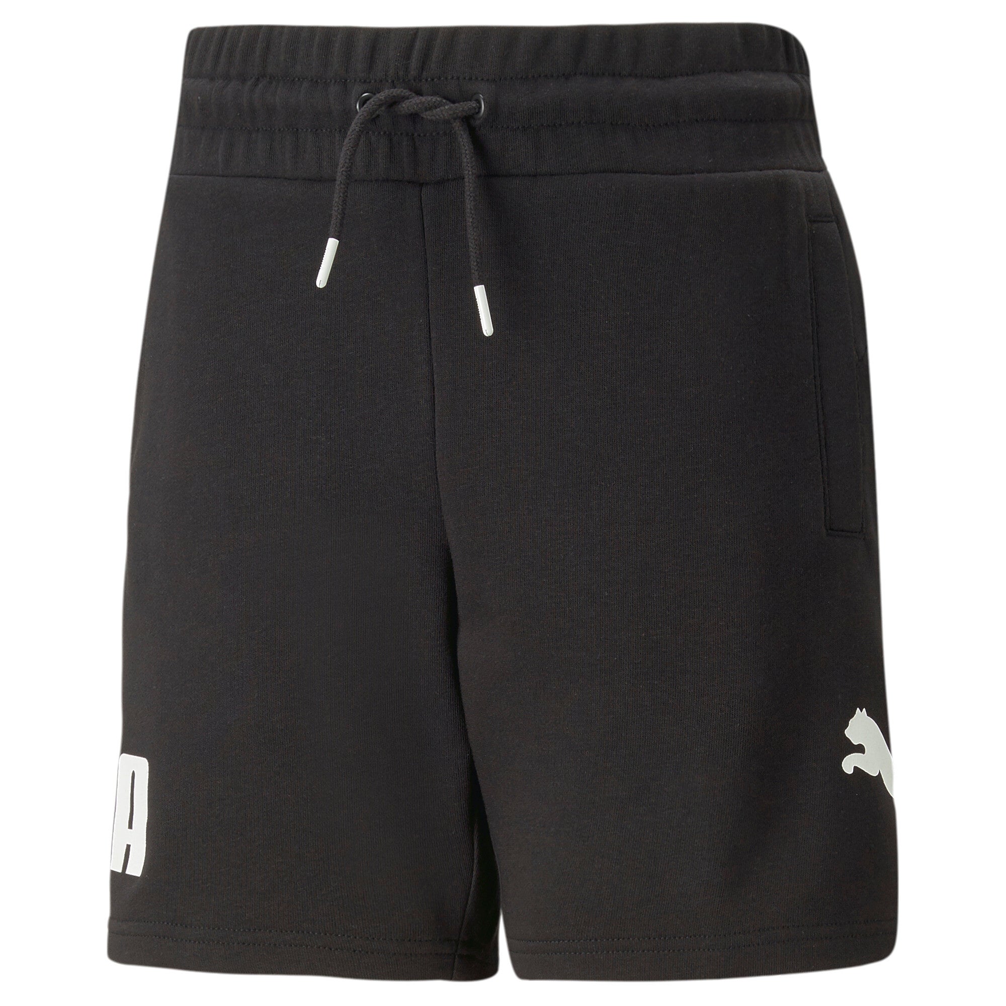 Puma power shorts youth in black - Front View