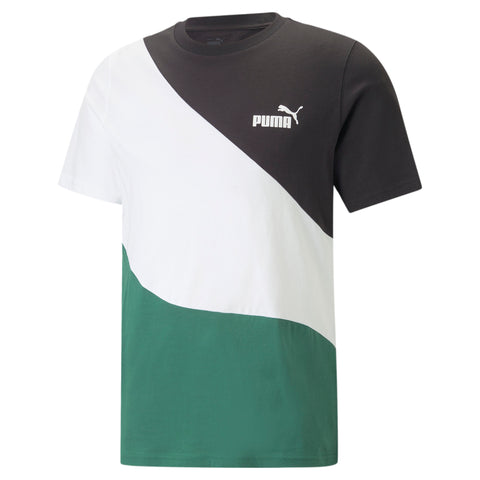 PUMA power cat tee with stripes