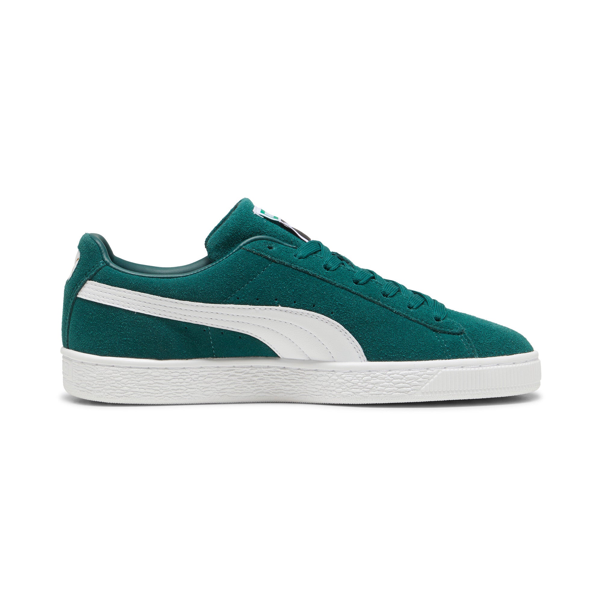 Puma suede classic sneakers in dark myrtle and white - Side View 03