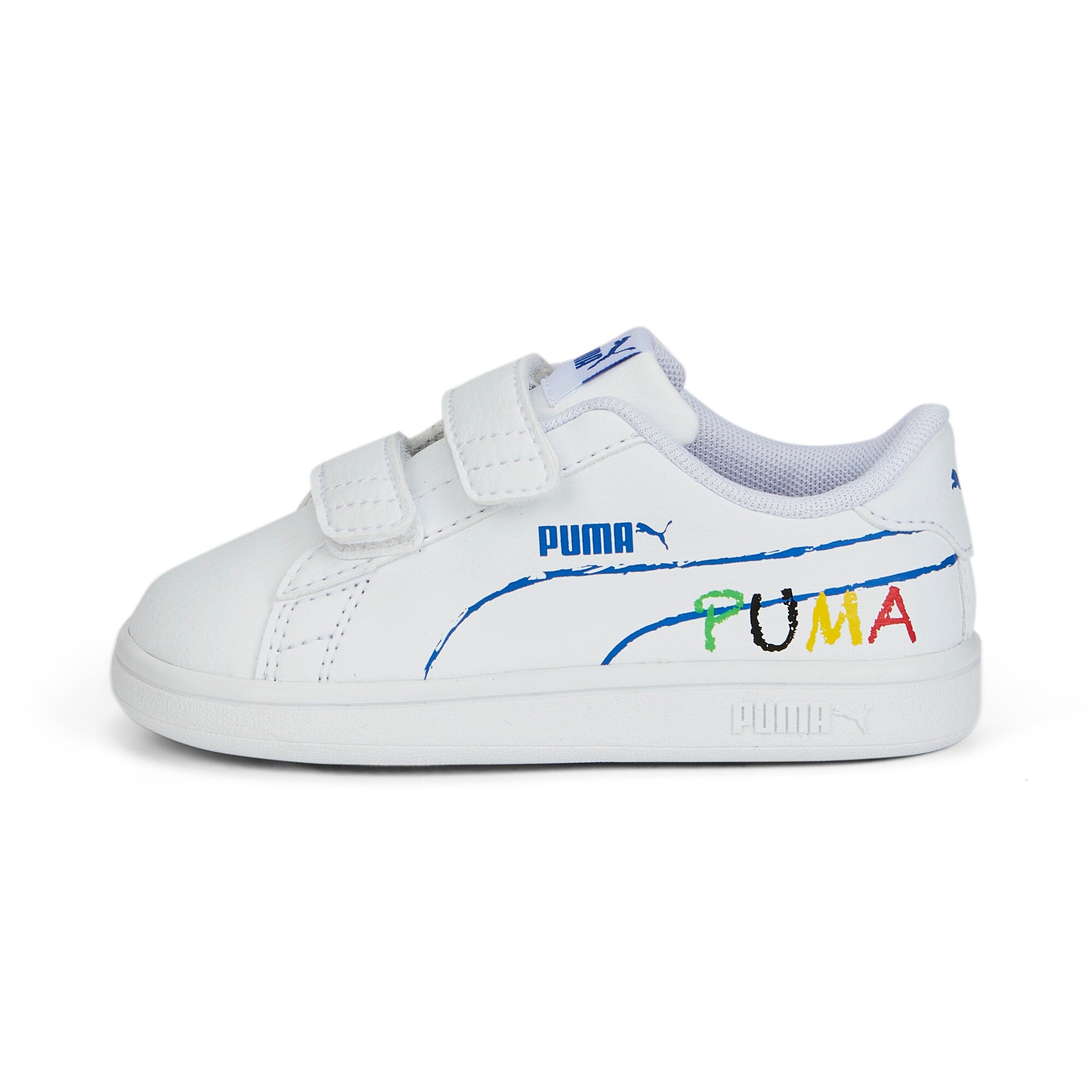Puma smash v2 home school sneakers babies in white - Side View 01