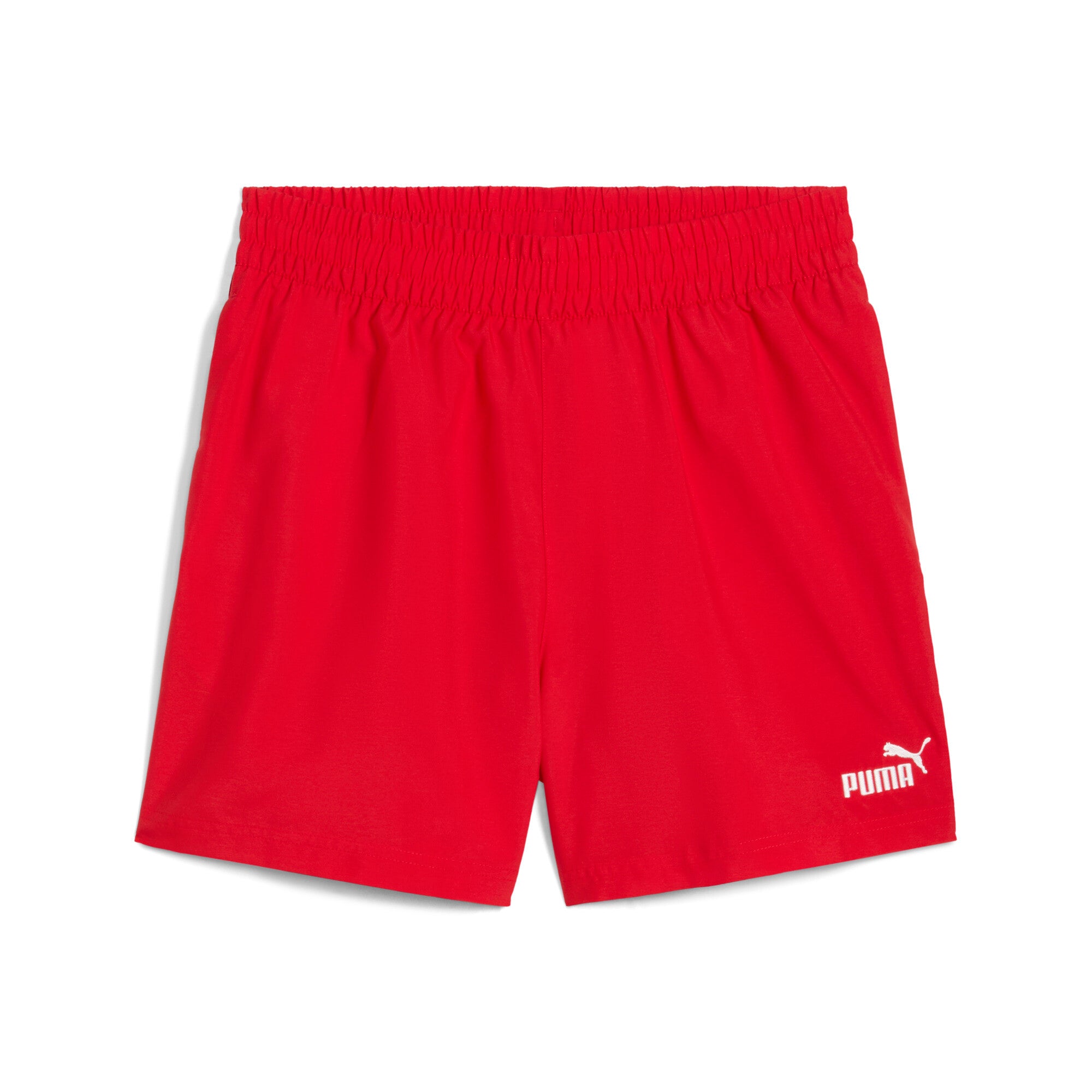 Puma essentials tape woven 5" shorts in for all time red - Front View