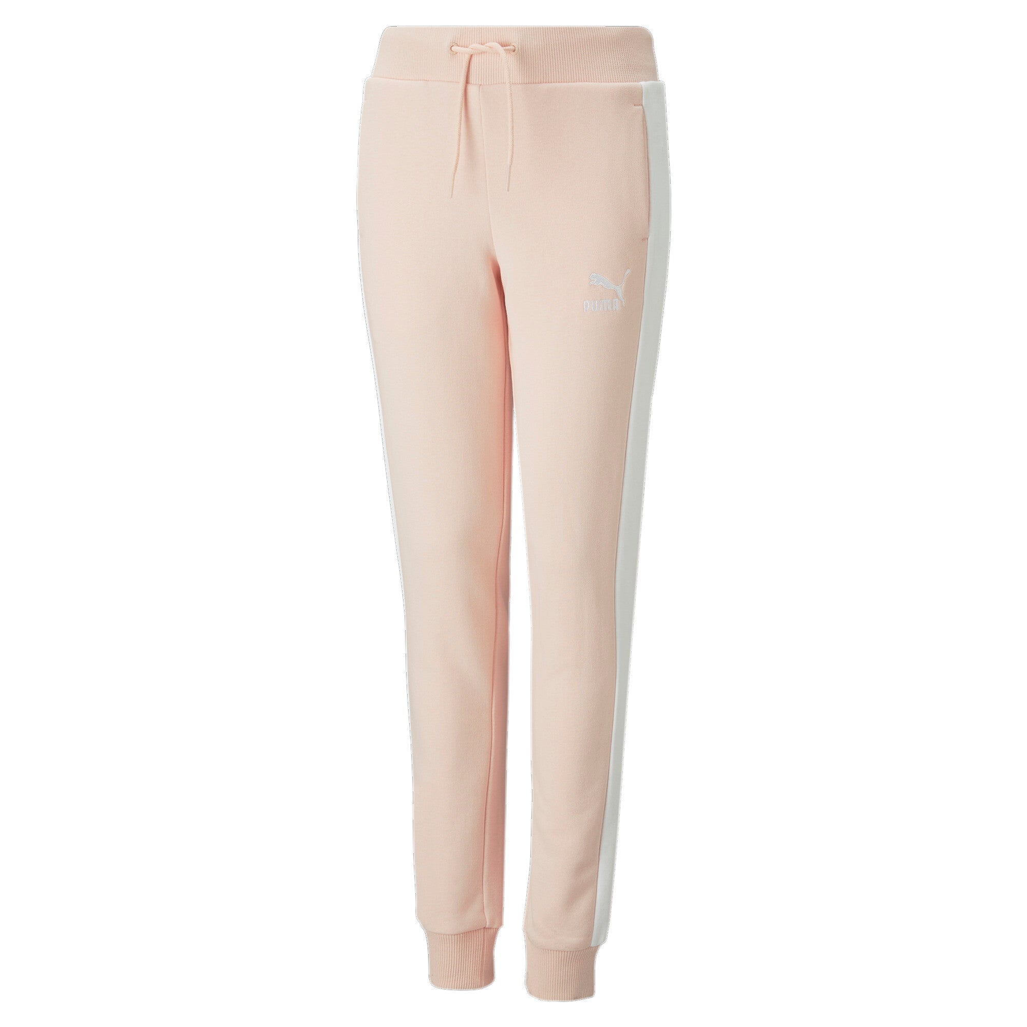Puma classics t7 track pants youth in pink - Front View