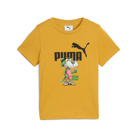 PUMA Super puma graphic tee in archive gold