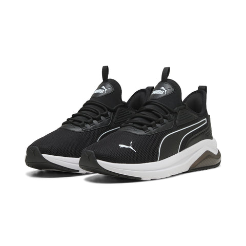 PUMA amplifier sneakers in black and white
