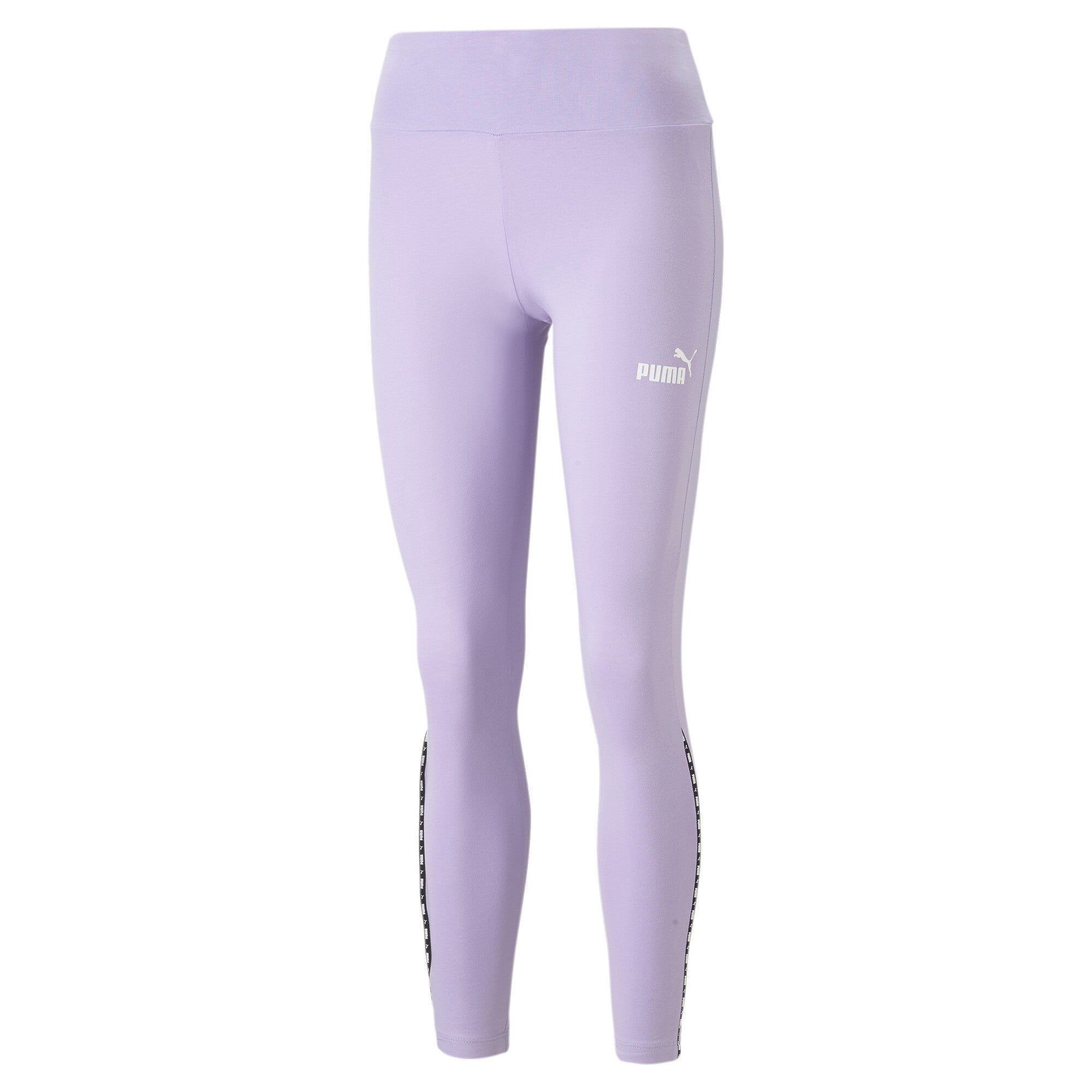 Puma power tape leggings women in purple - Front View