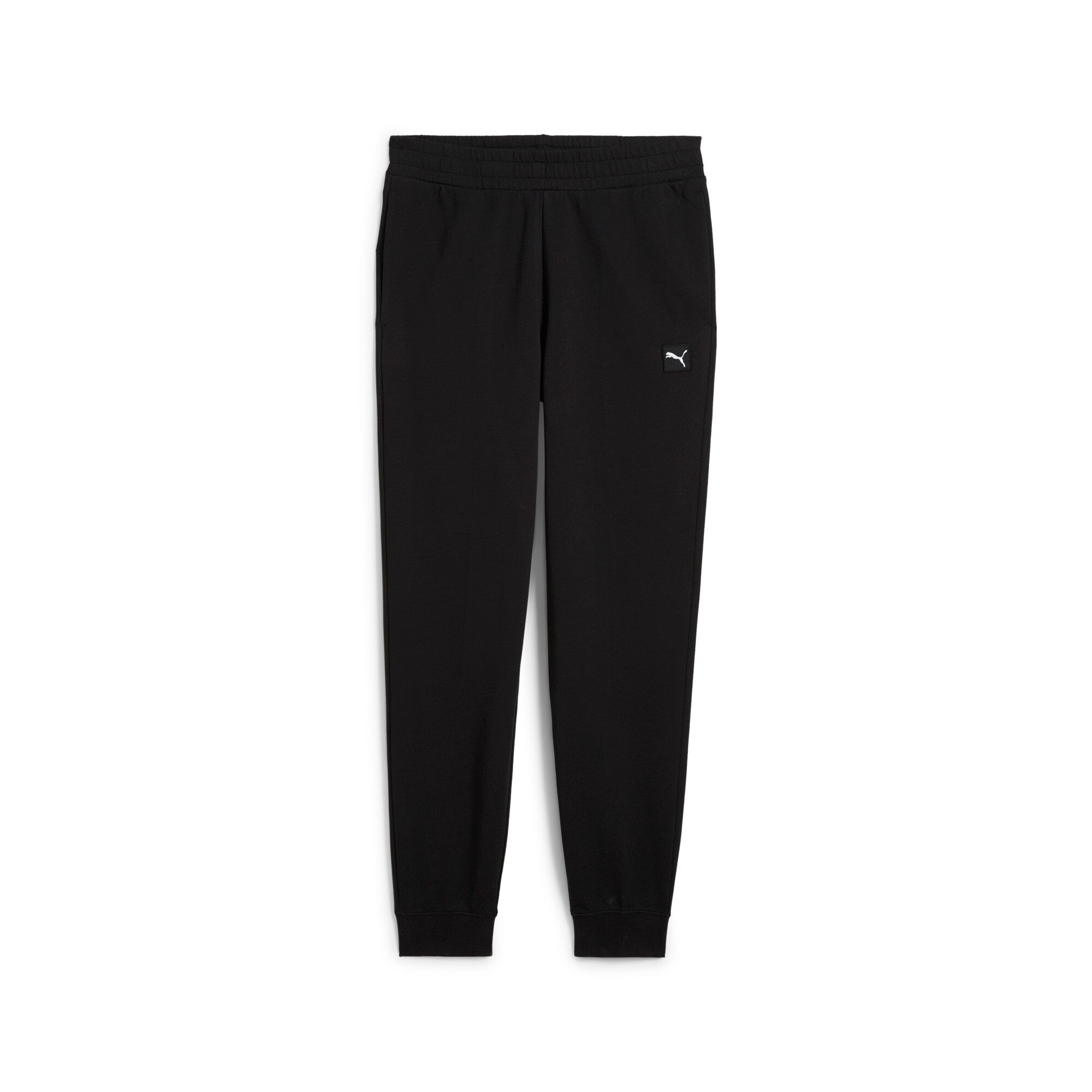 Puma essentials elevated pants in black - Front View