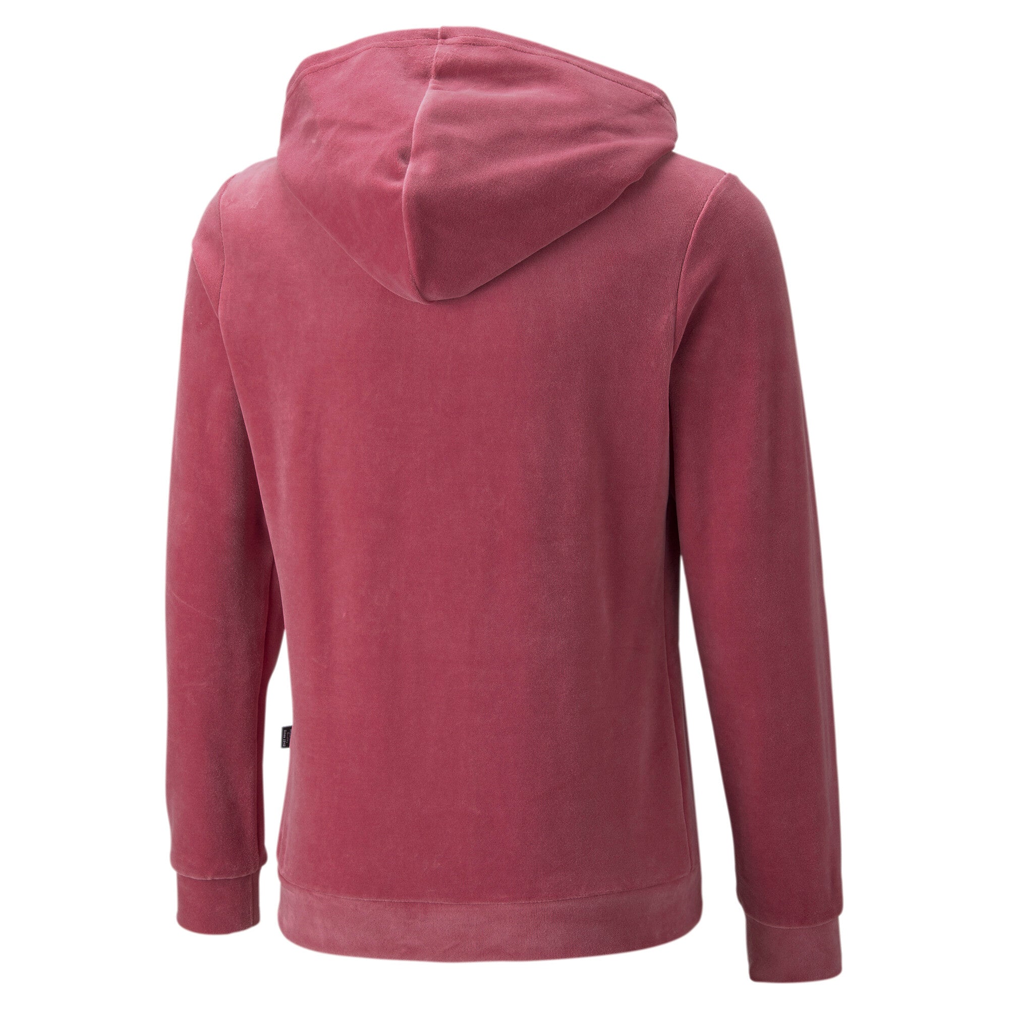 Puma essentials+ velour hoodie youth in purple - Back View