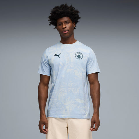 PUMA manchester city ftblculture printed tee men in sea glass