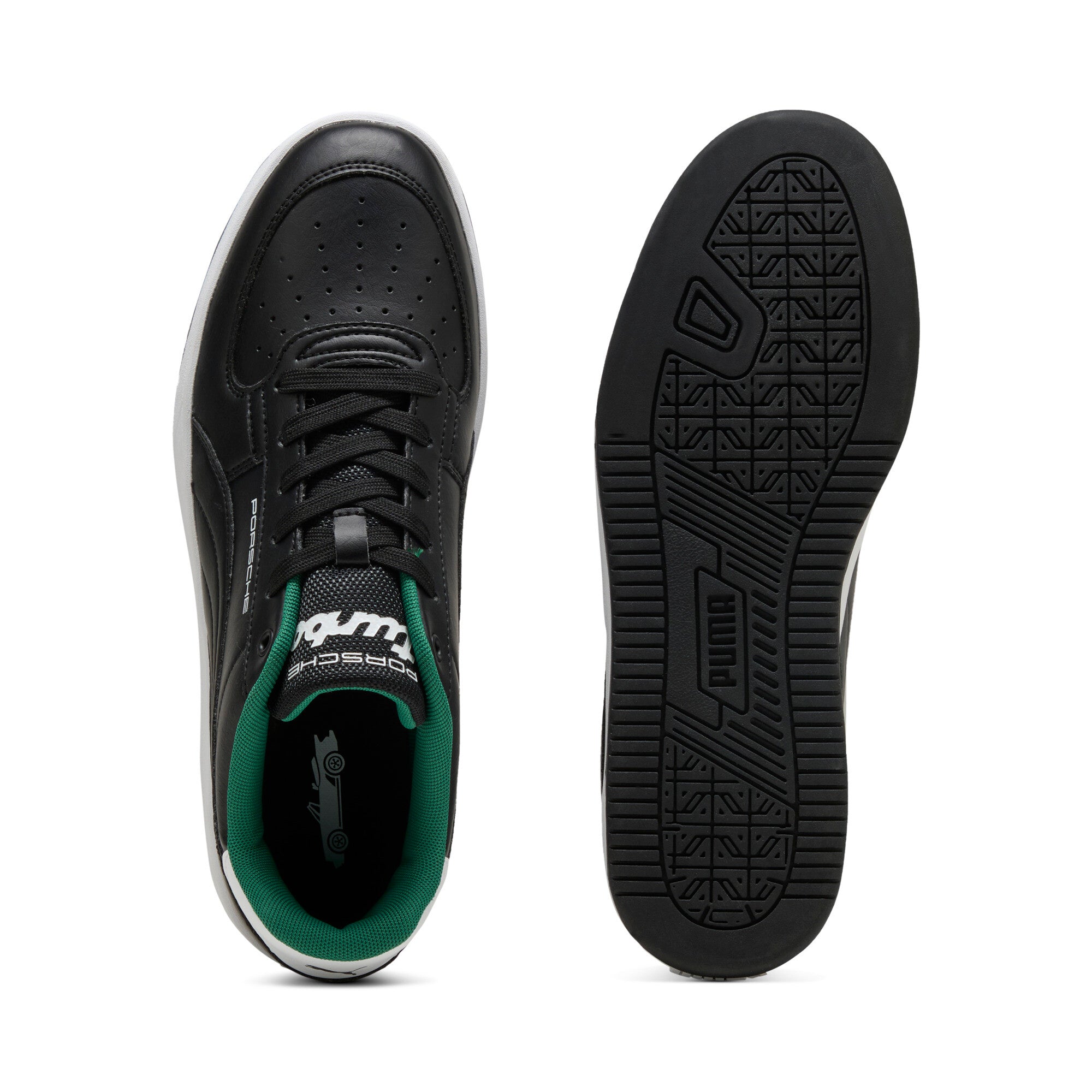 Puma porsche legacy caven 2.0 sneakers in black and archive green - Side View 02