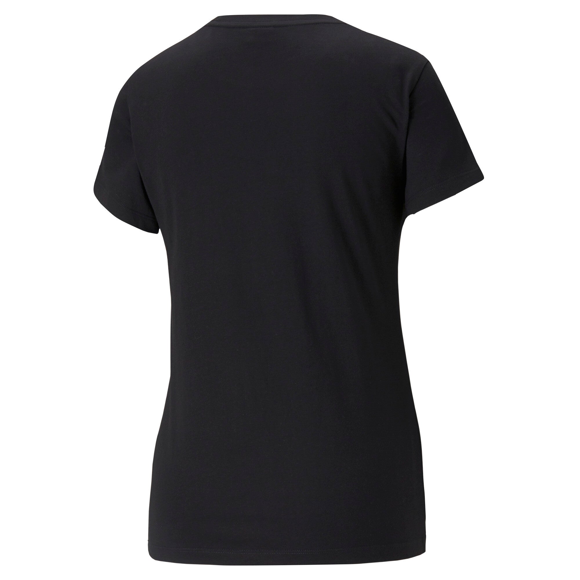 Puma classics logo women's tee in black - Back View