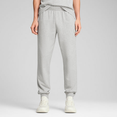 PUMA essentials elevated pants in light gray heather