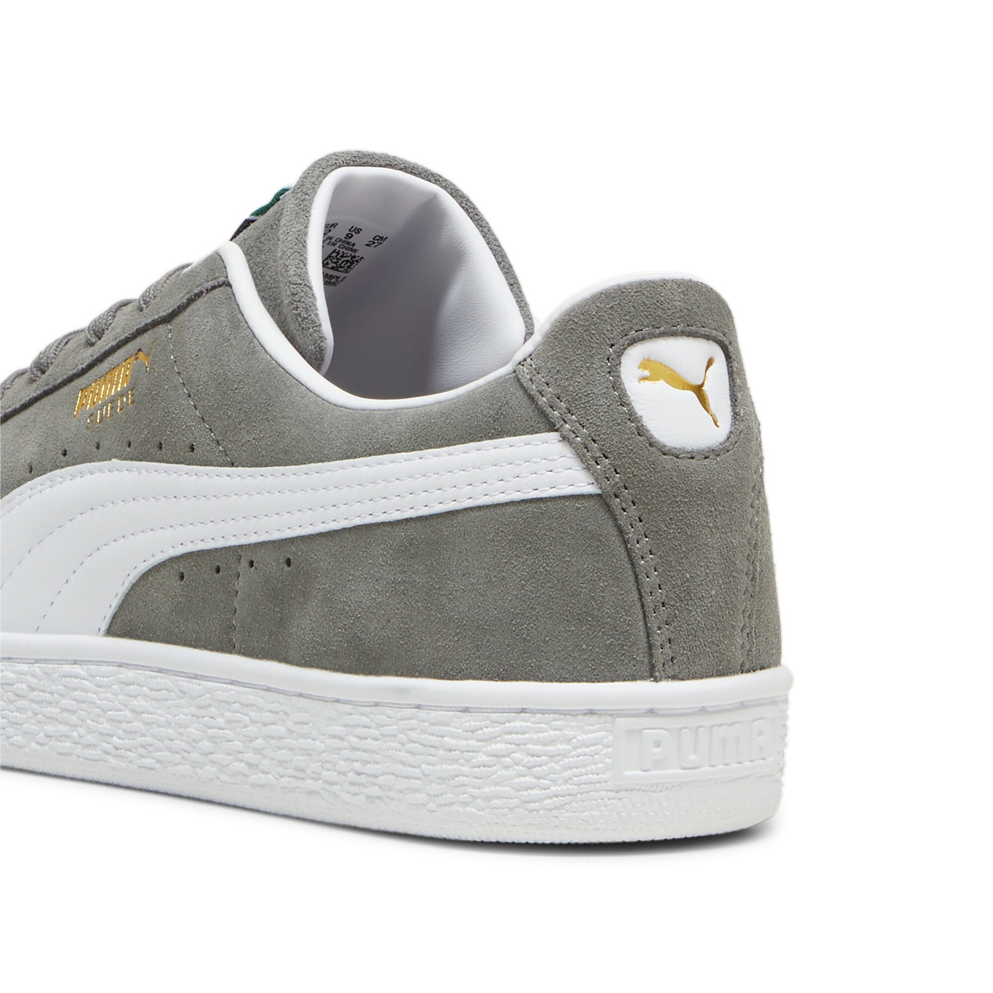 Puma suede classic sneakers in cast iron and white - Back View