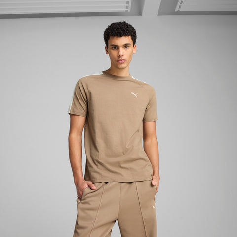 PUMA T7 tee in totally taupe