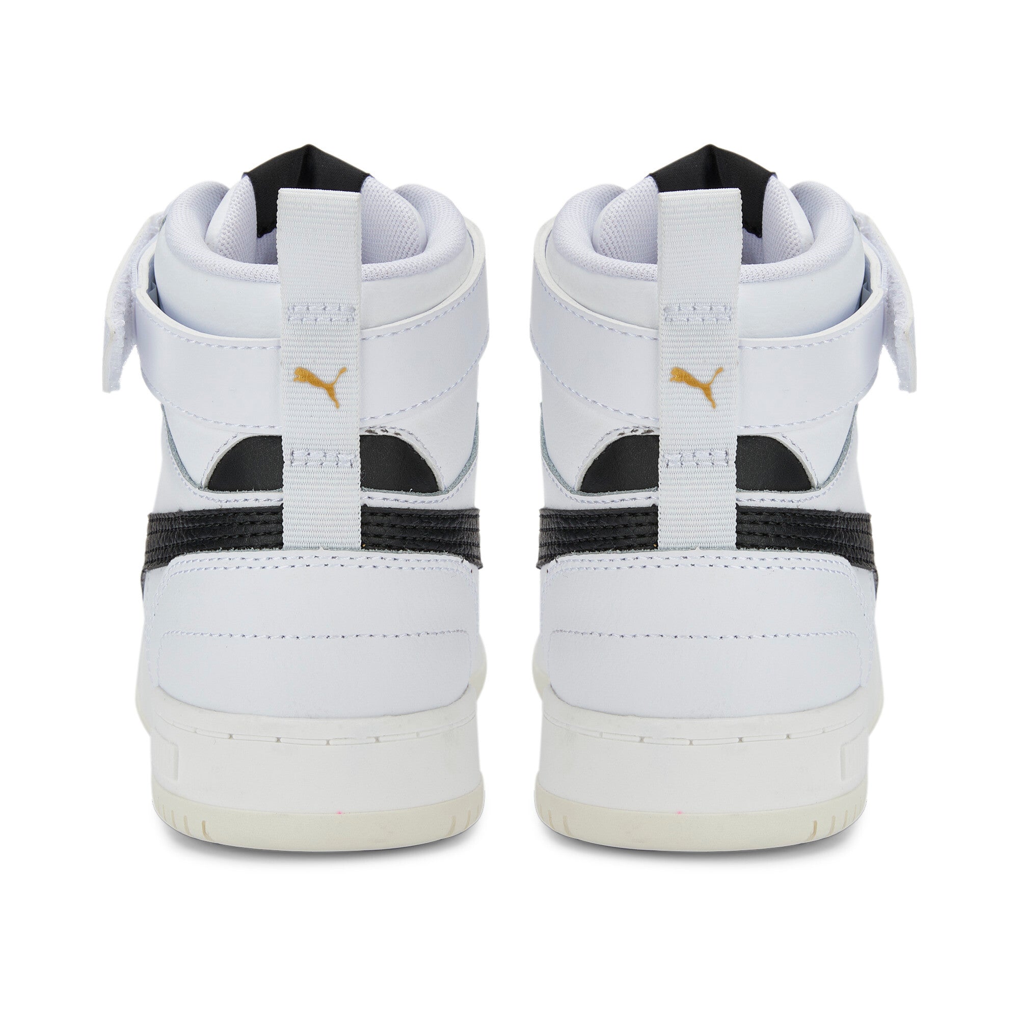 Puma rebound game sneakers youth in white - Back View