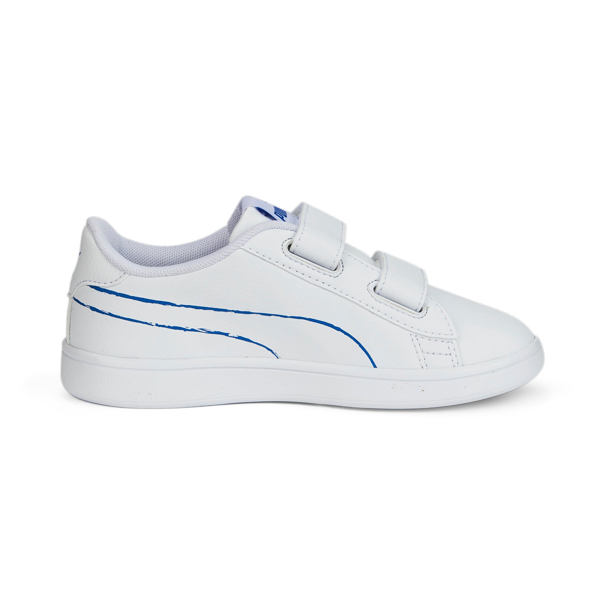 Puma smash v2 home school sneakers kids in white - Side View 03
