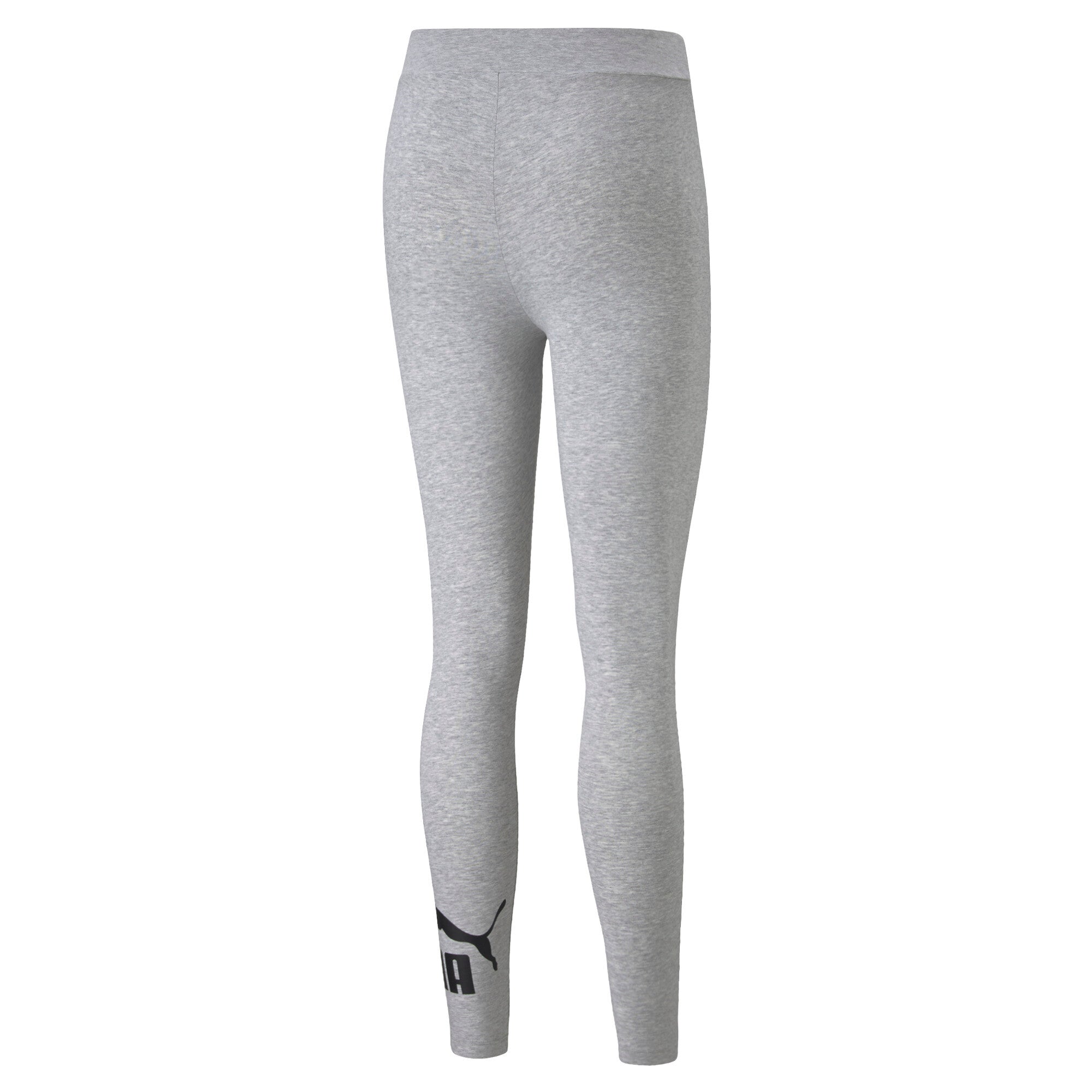 Puma essentials logo leggings women in gray - Back View