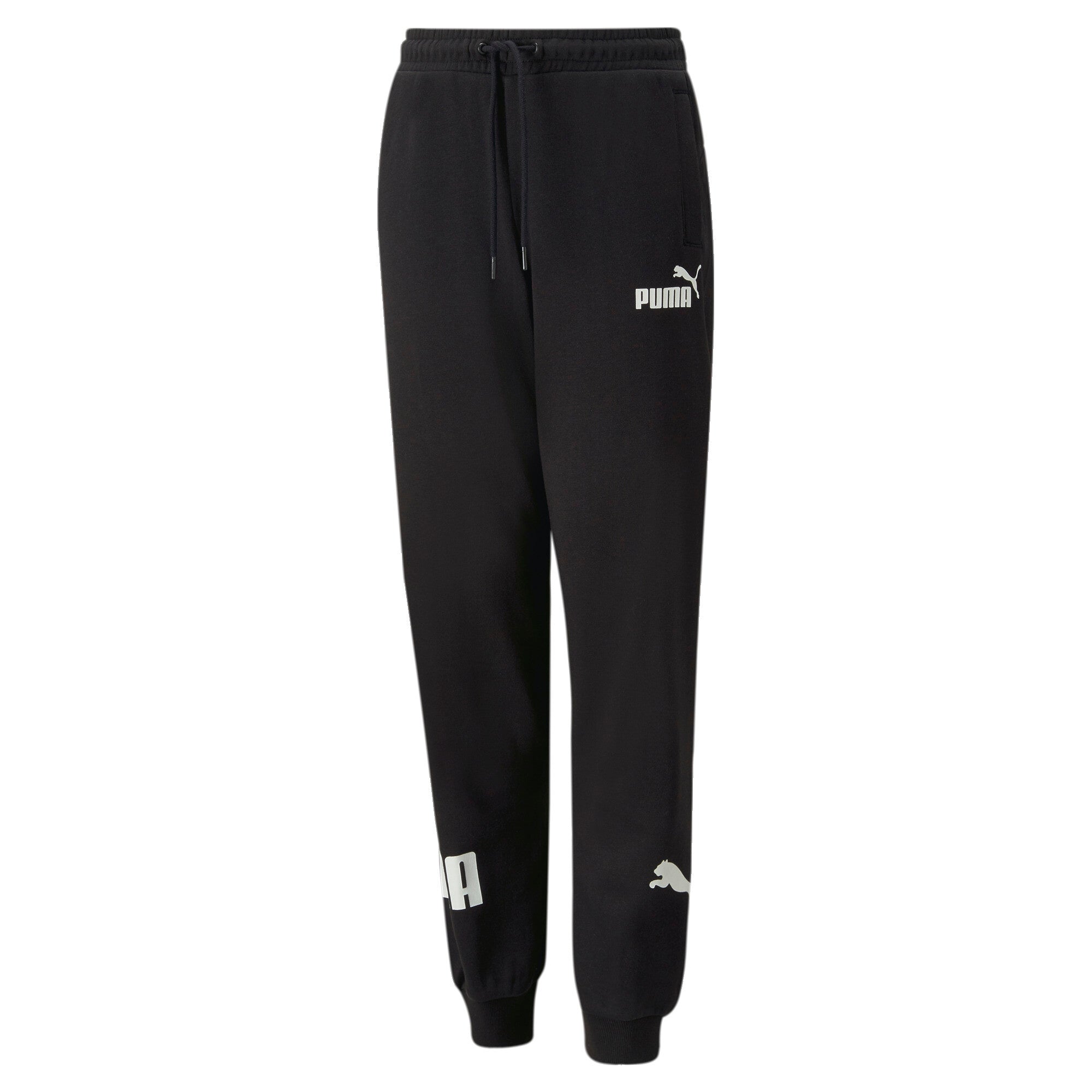 Puma power sweatpants youth in black - Front View