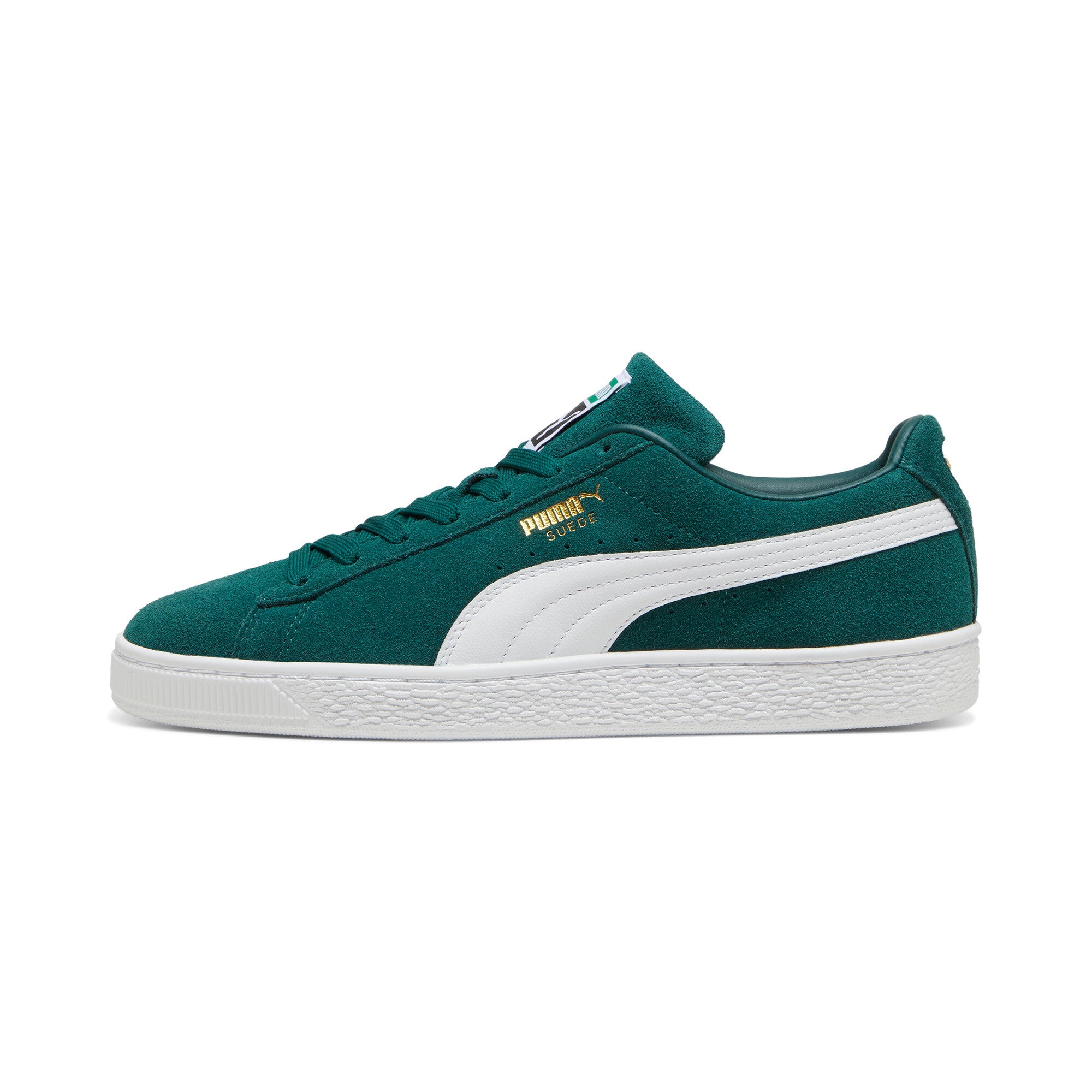 Puma suede classic sneakers in dark myrtle and white - Side View 01