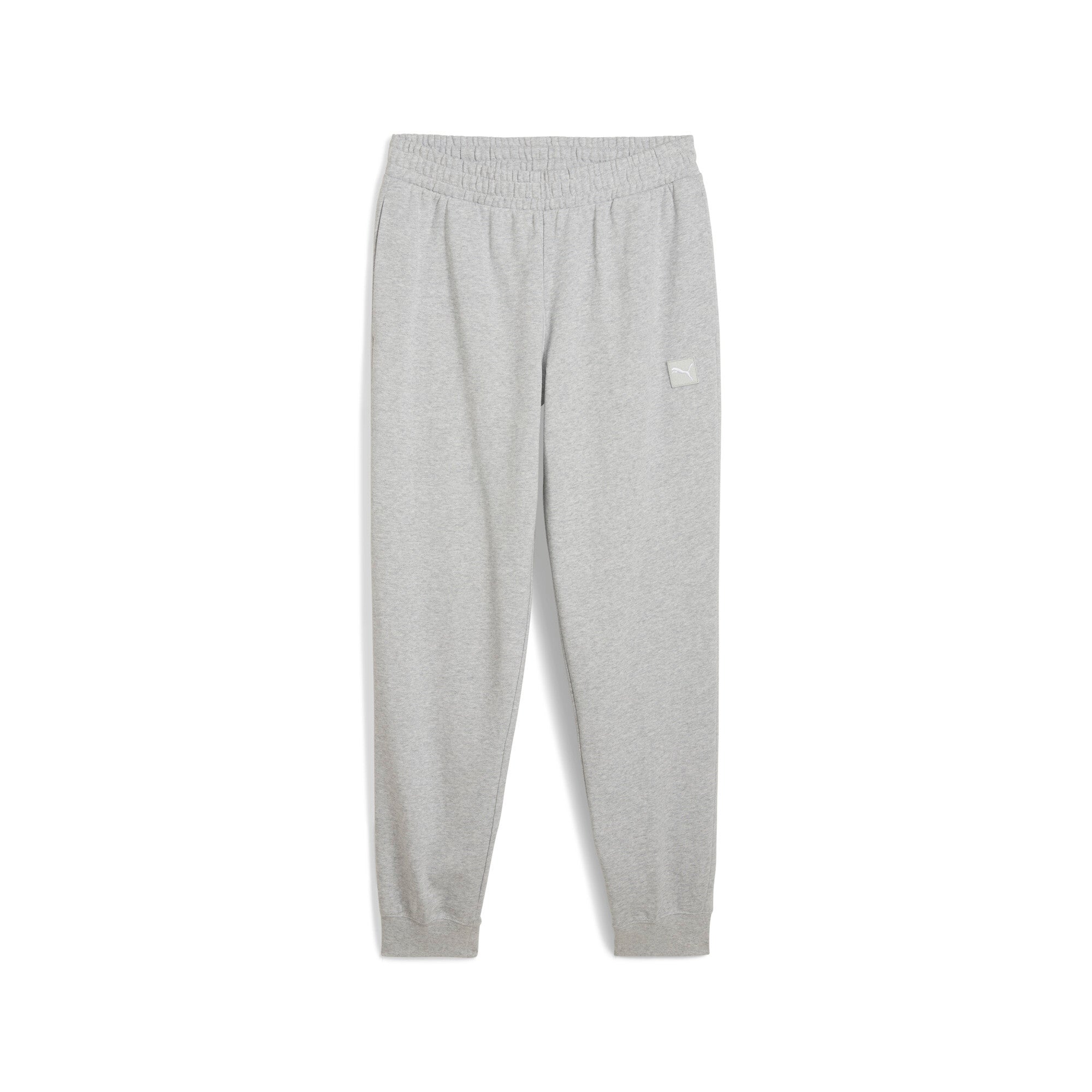 Puma essentials elevated pants in light gray heather - Front View