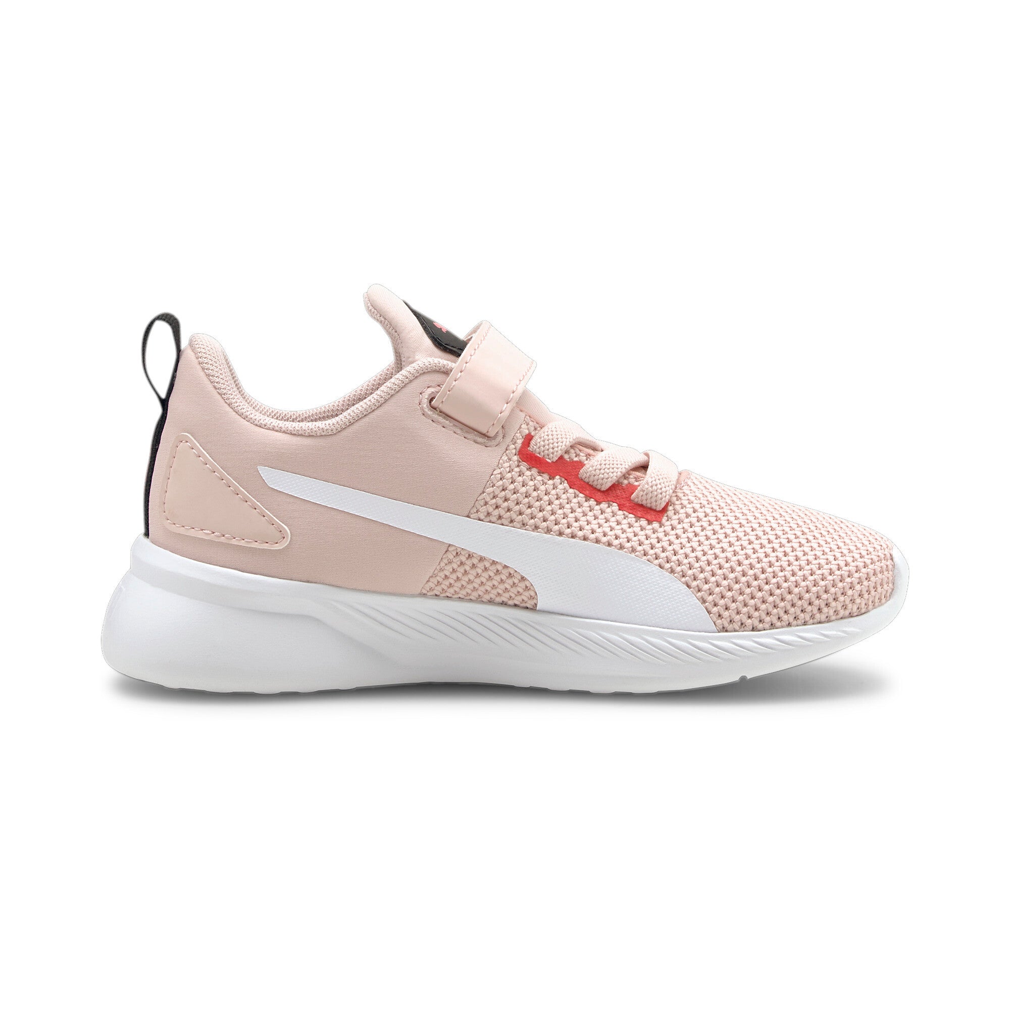 Puma flyer runner v kids' trainers in white - Side View 03