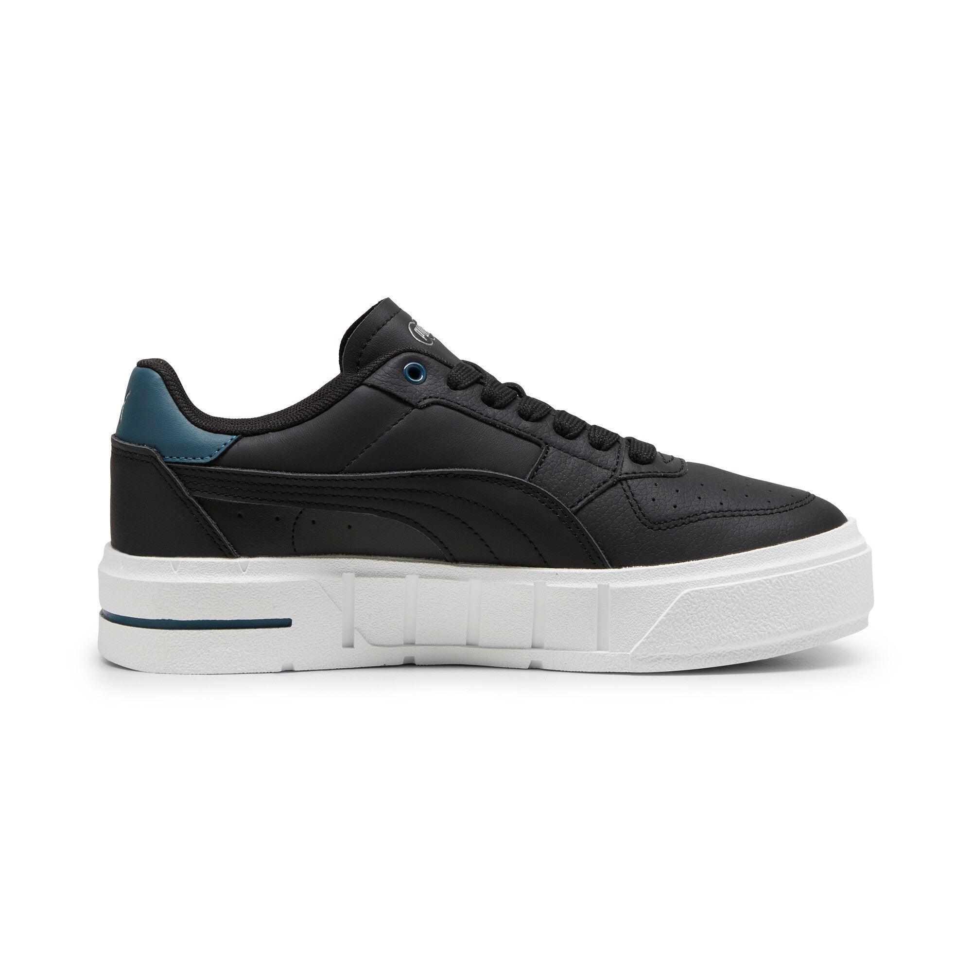 Puma cali court leather sneakers in gray skies and white - Side View 03