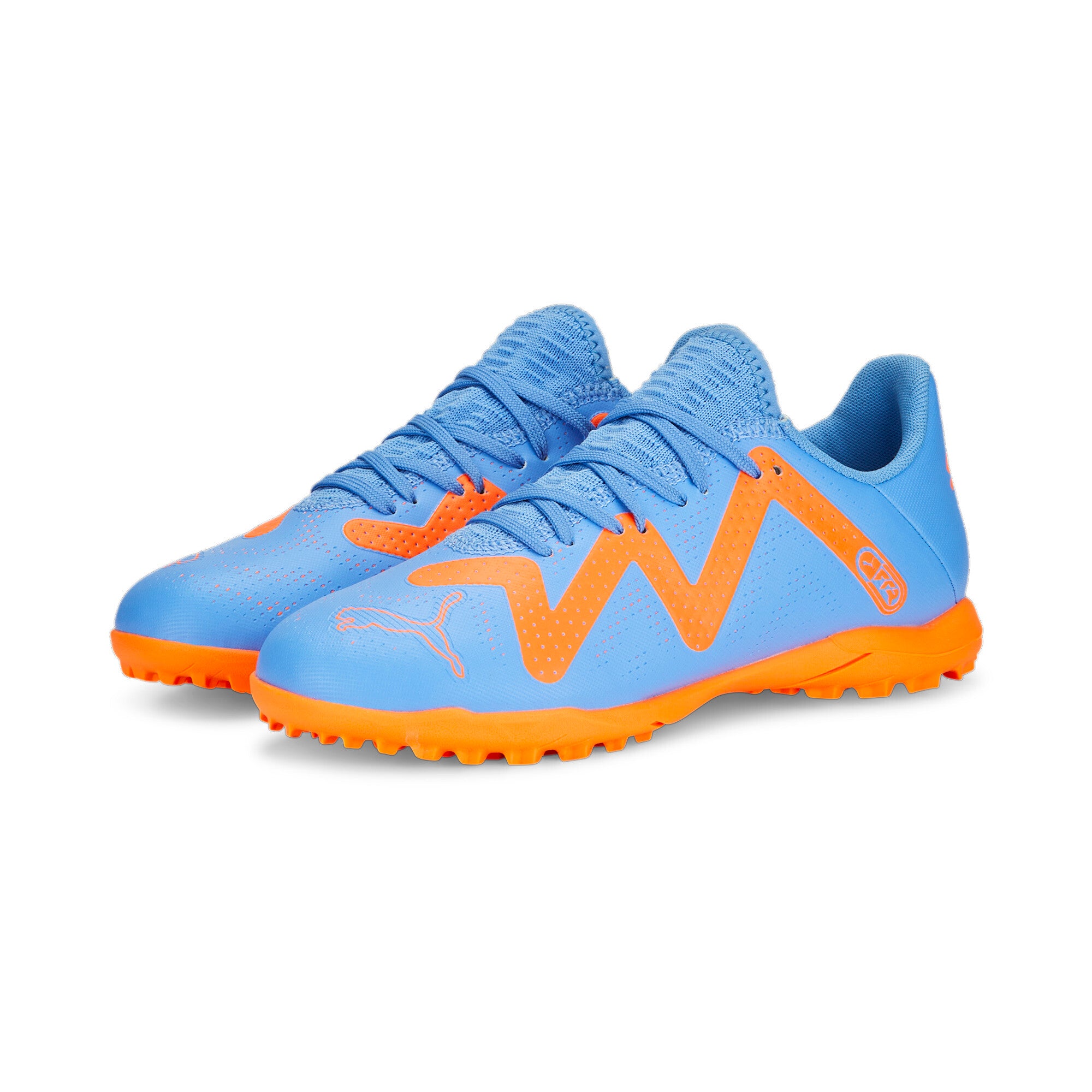 Puma future play tt football boots youth in blue - Front View