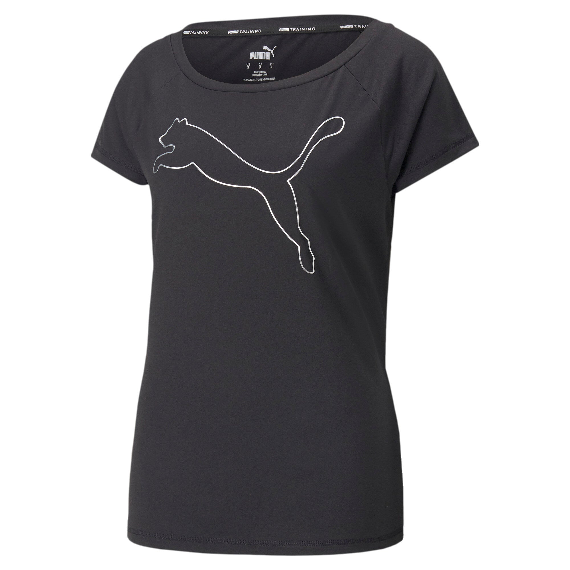 Puma train favorite jersey cat tee puma in black - Front View