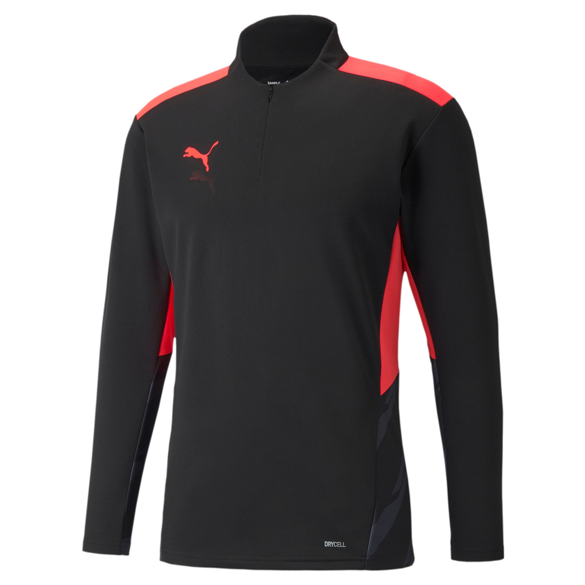 Puma individualcup training quarter-zip men's football top in black - Front View