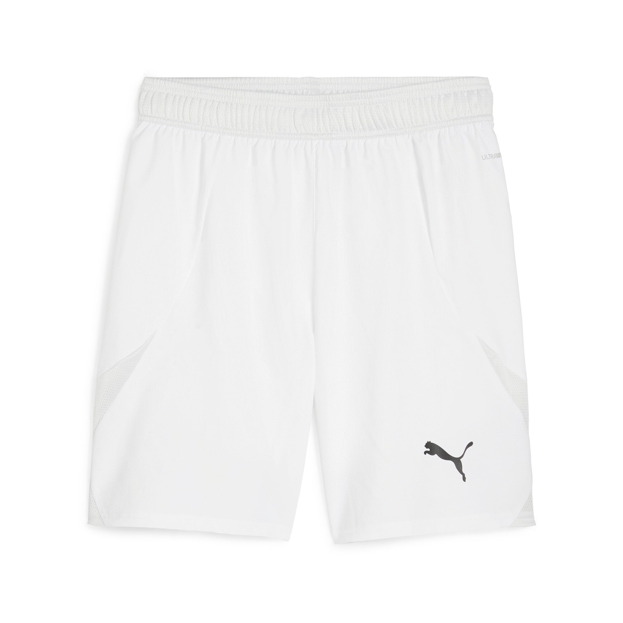 Puma teamFINAL football shorts in white and black - Front View