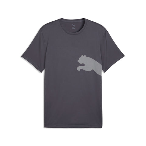 PUMA train all day big logo tee men in gray and white