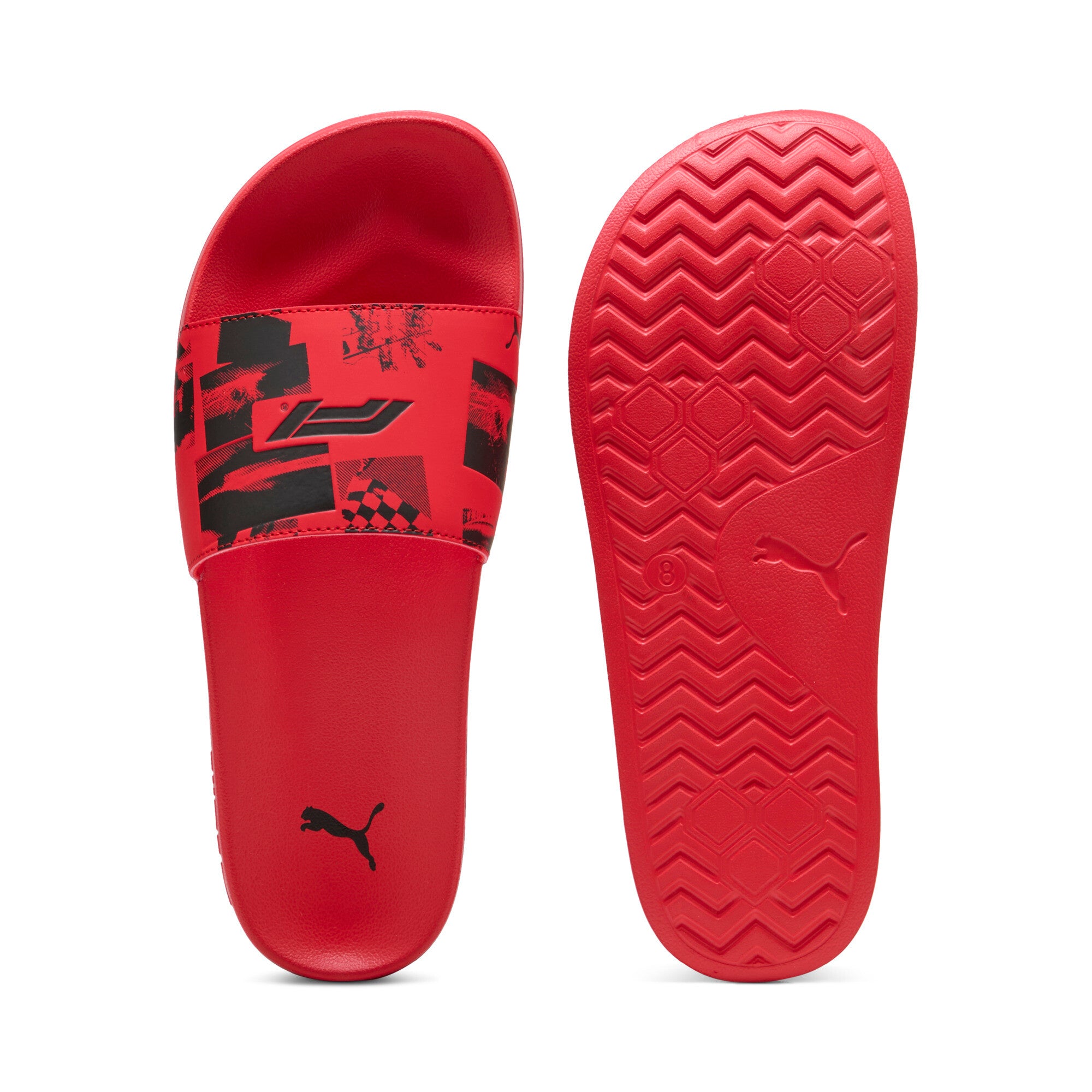 Puma swimming F1® leadcat 2.0 logo sandals in black - Side View 01
